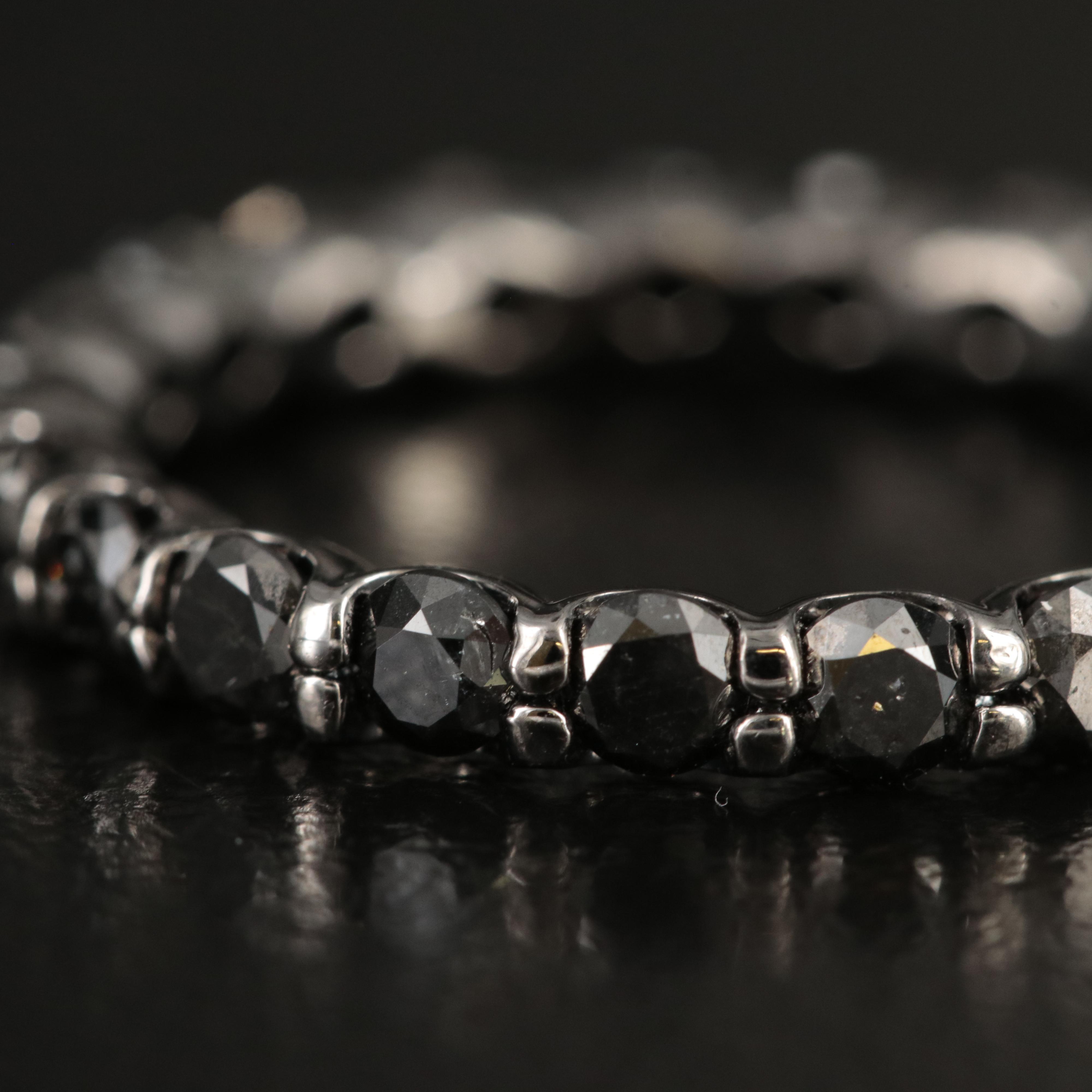 14K Fancy Black Diamond Eternity Band