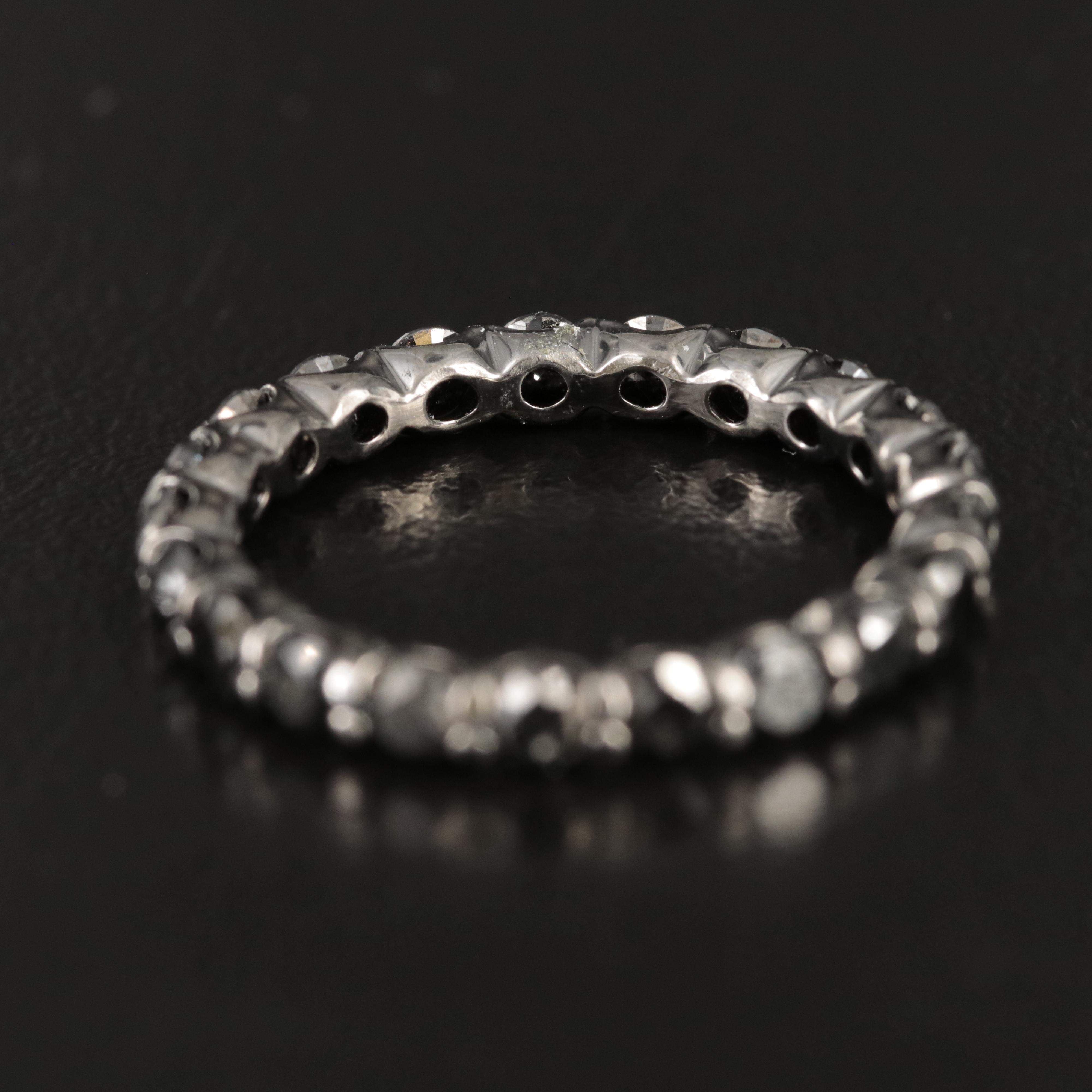 14K Fancy Black Diamond Eternity Band