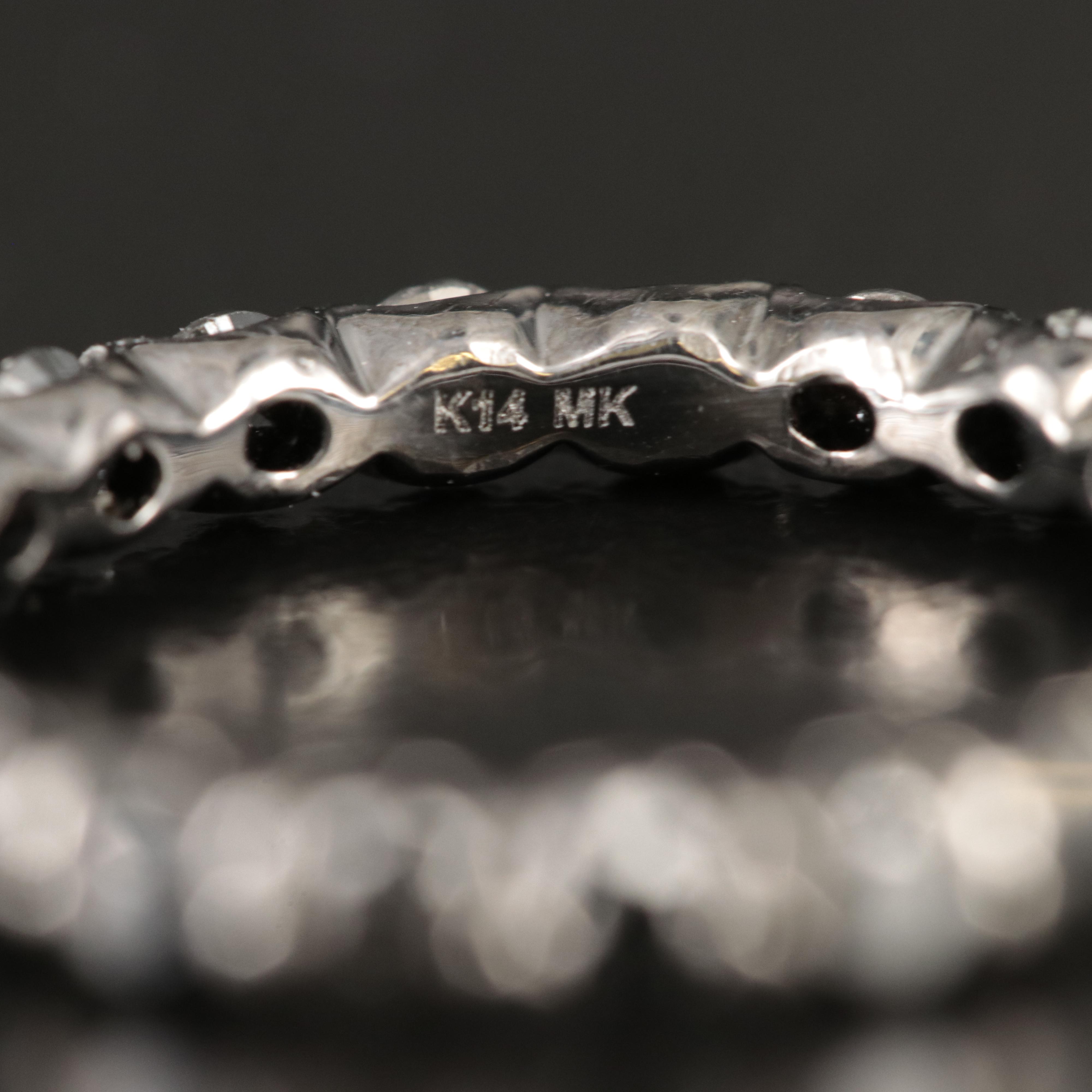 14K Fancy Black Diamond Eternity Band