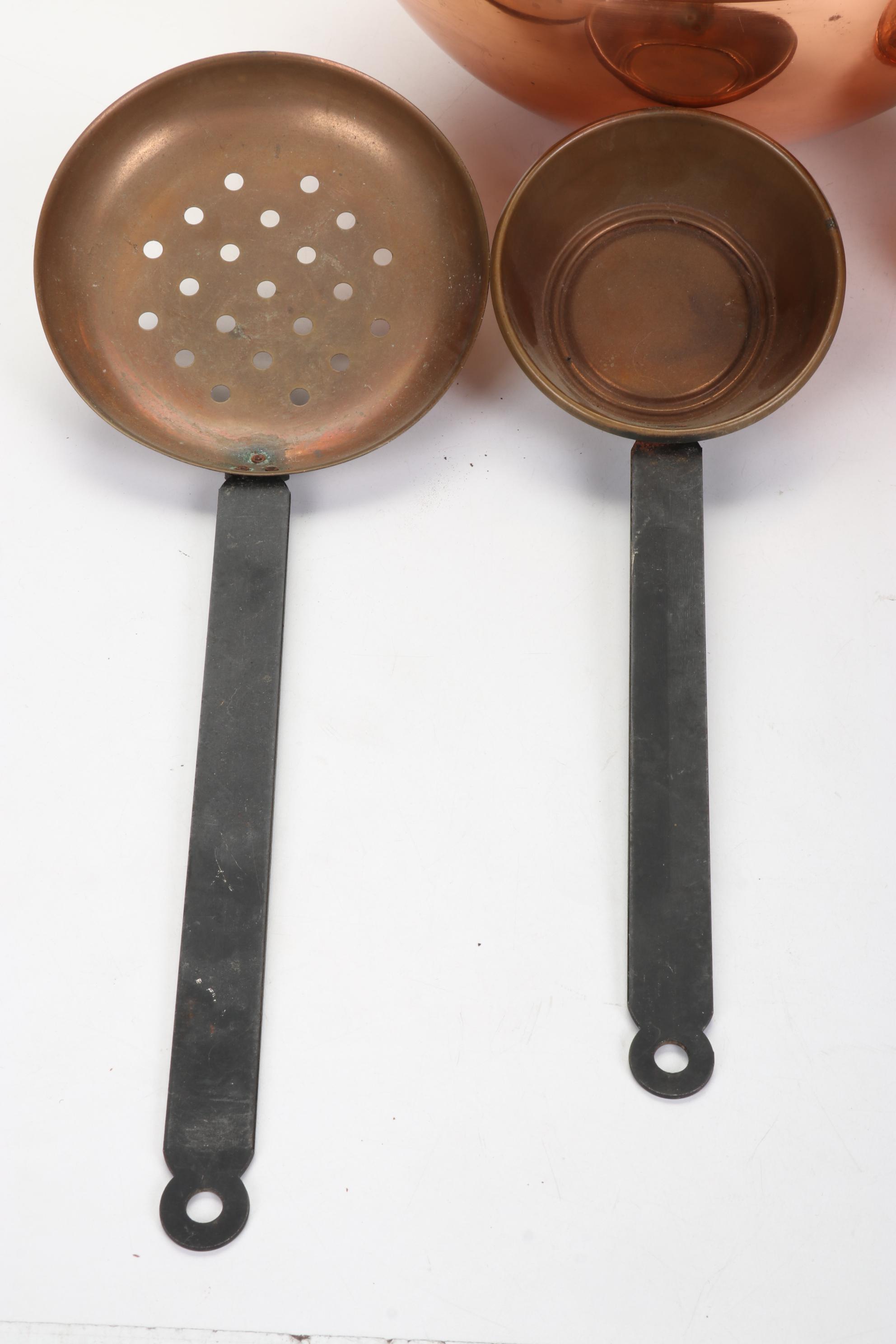 Ethan Allen Hammered Copper Pitcher and Other Copper Kitchenware