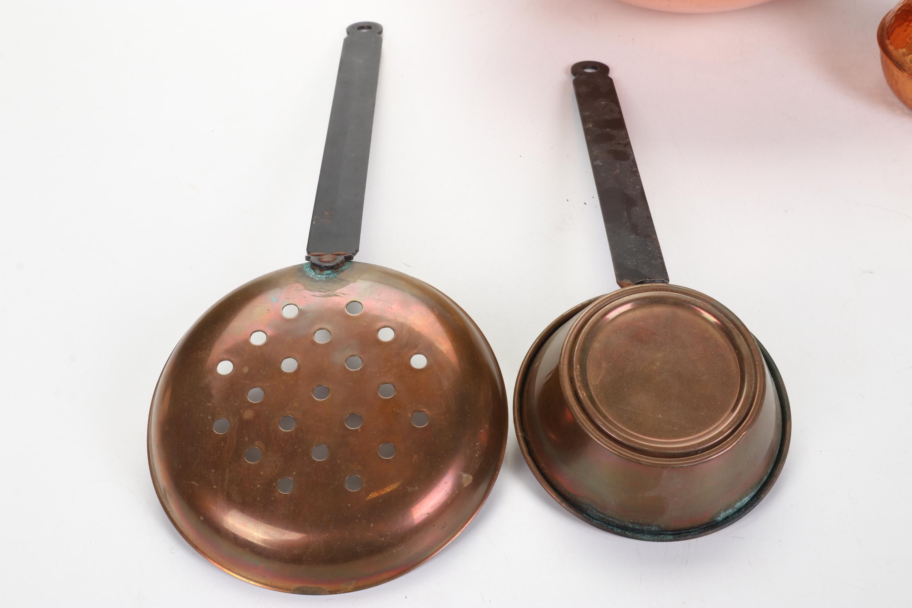 Ethan Allen Hammered Copper Pitcher and Other Copper Kitchenware