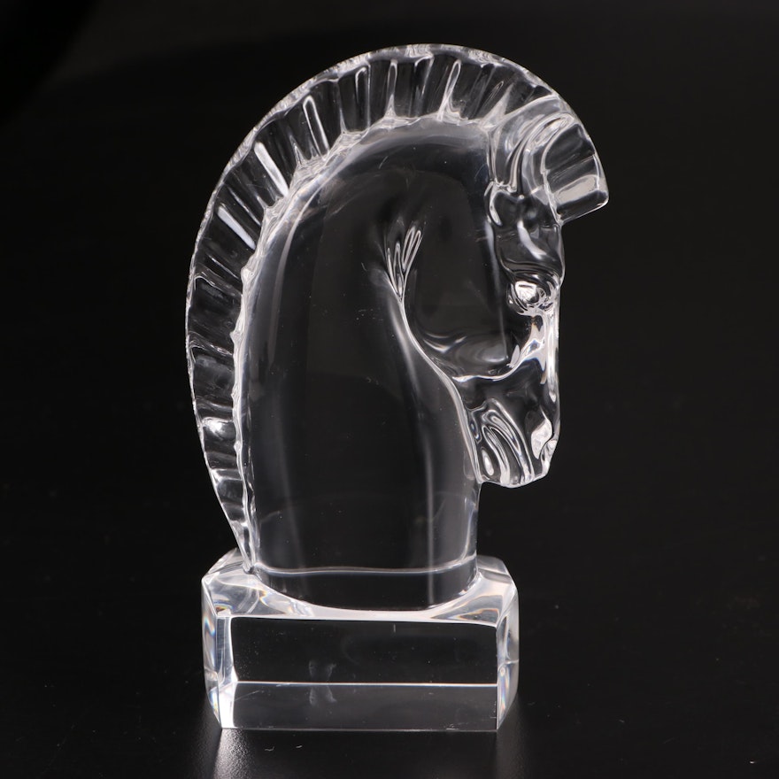 Sidney Waugh for Steuben Art Glass "Horse Head" Figurine