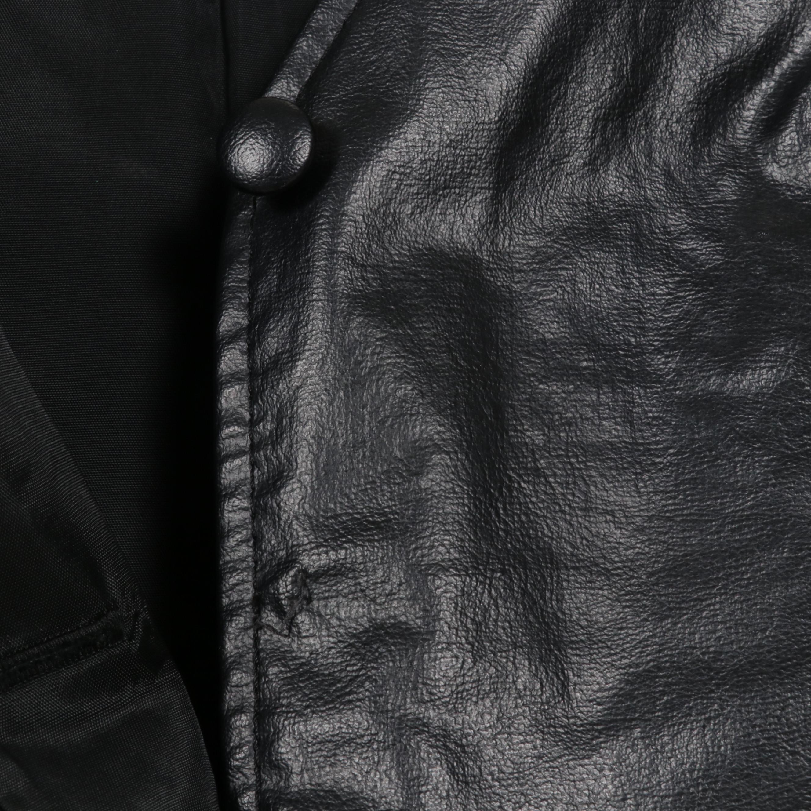 Black Faux Leather Vest and Skirt Set