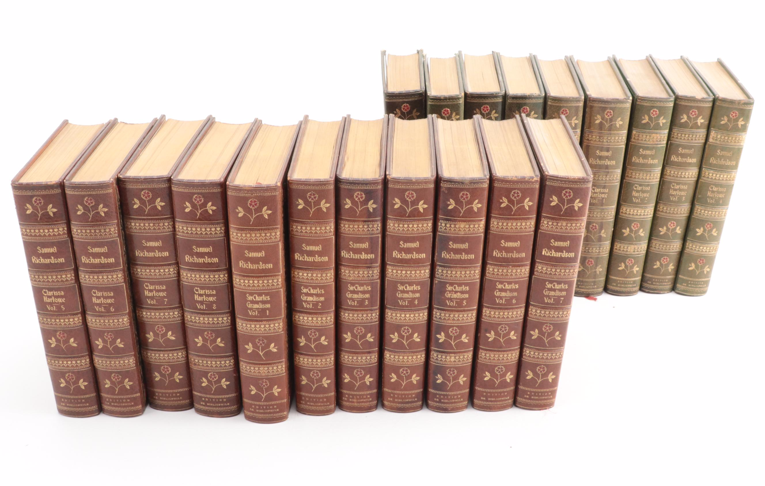 Edition de Bibliophile "The Novels of Samuel Richardson" Complete Set, 1901