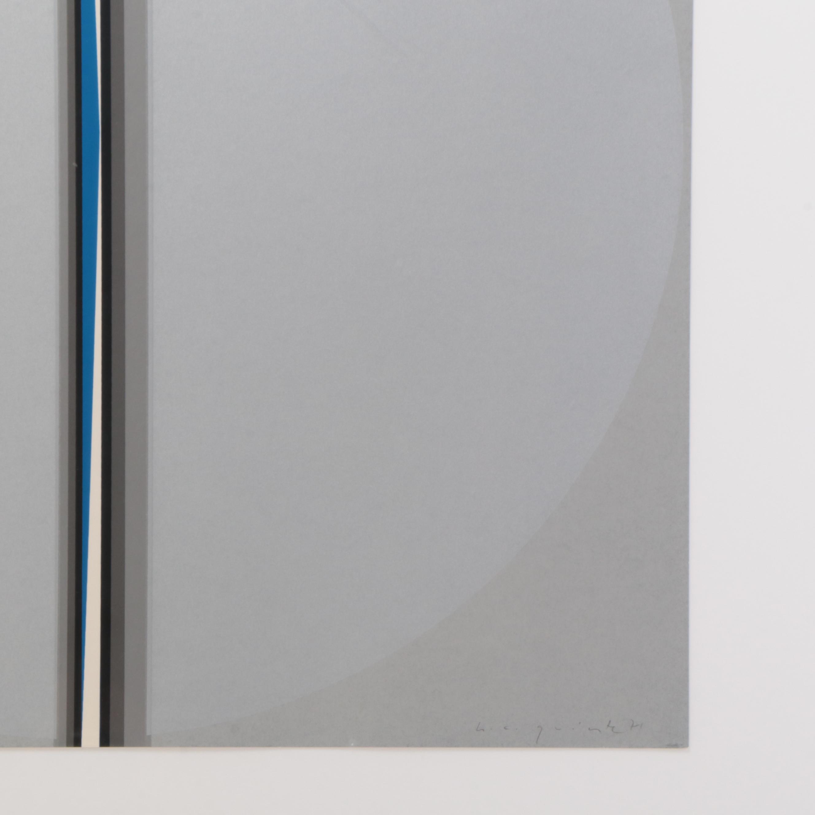 Lothar Quinte Abstract Minimalist Serigraph