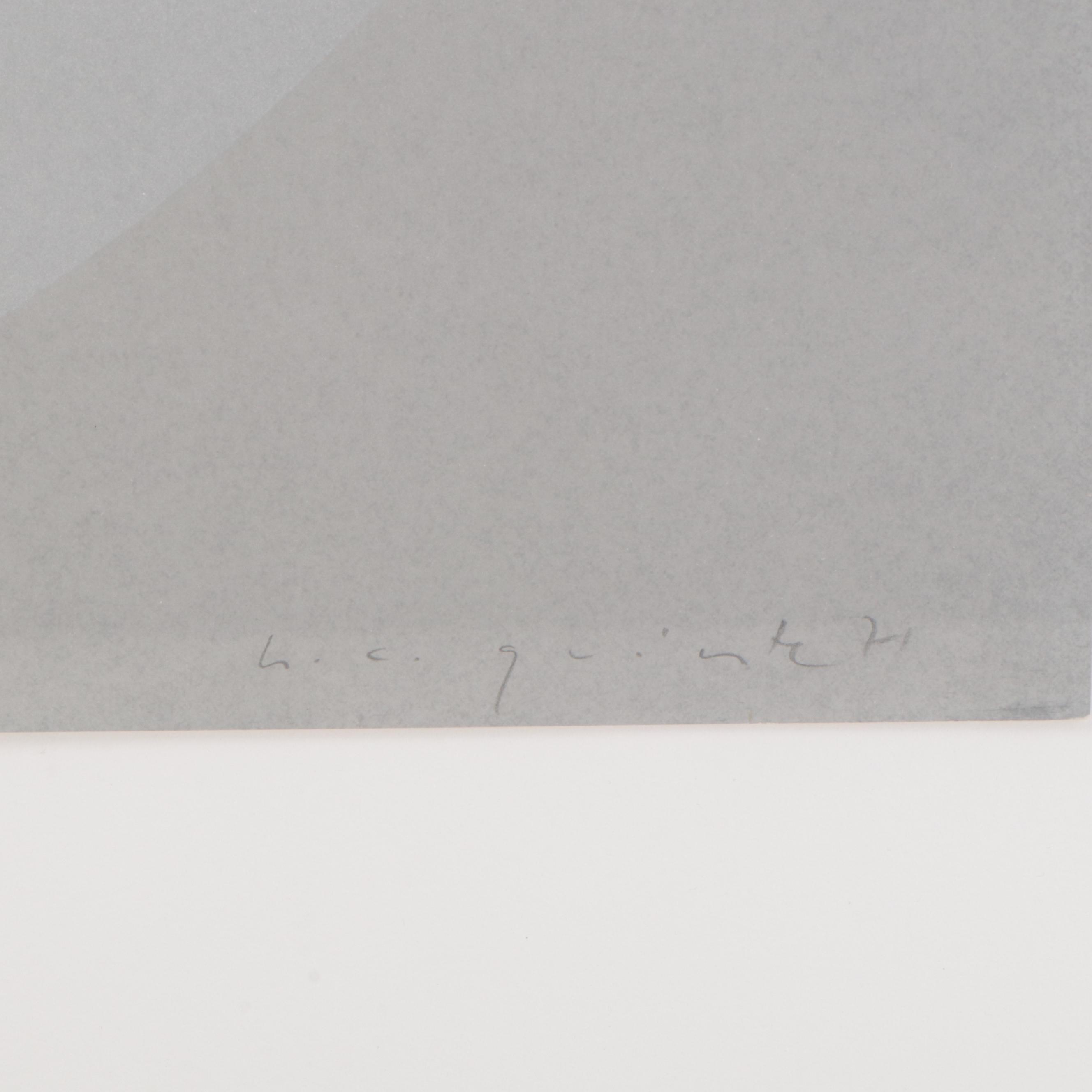 Lothar Quinte Abstract Minimalist Serigraph