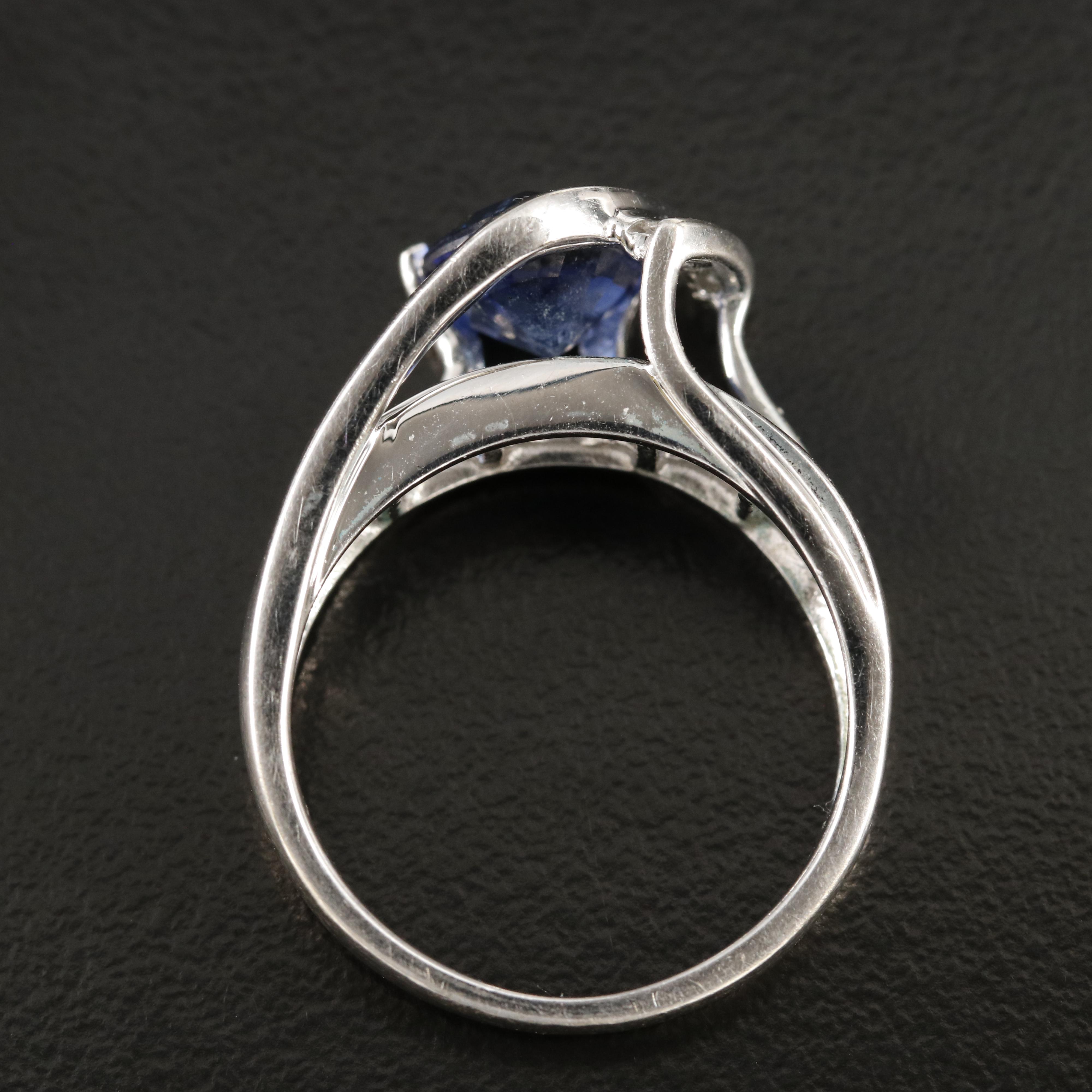 10K Sapphire and Diamond Ring