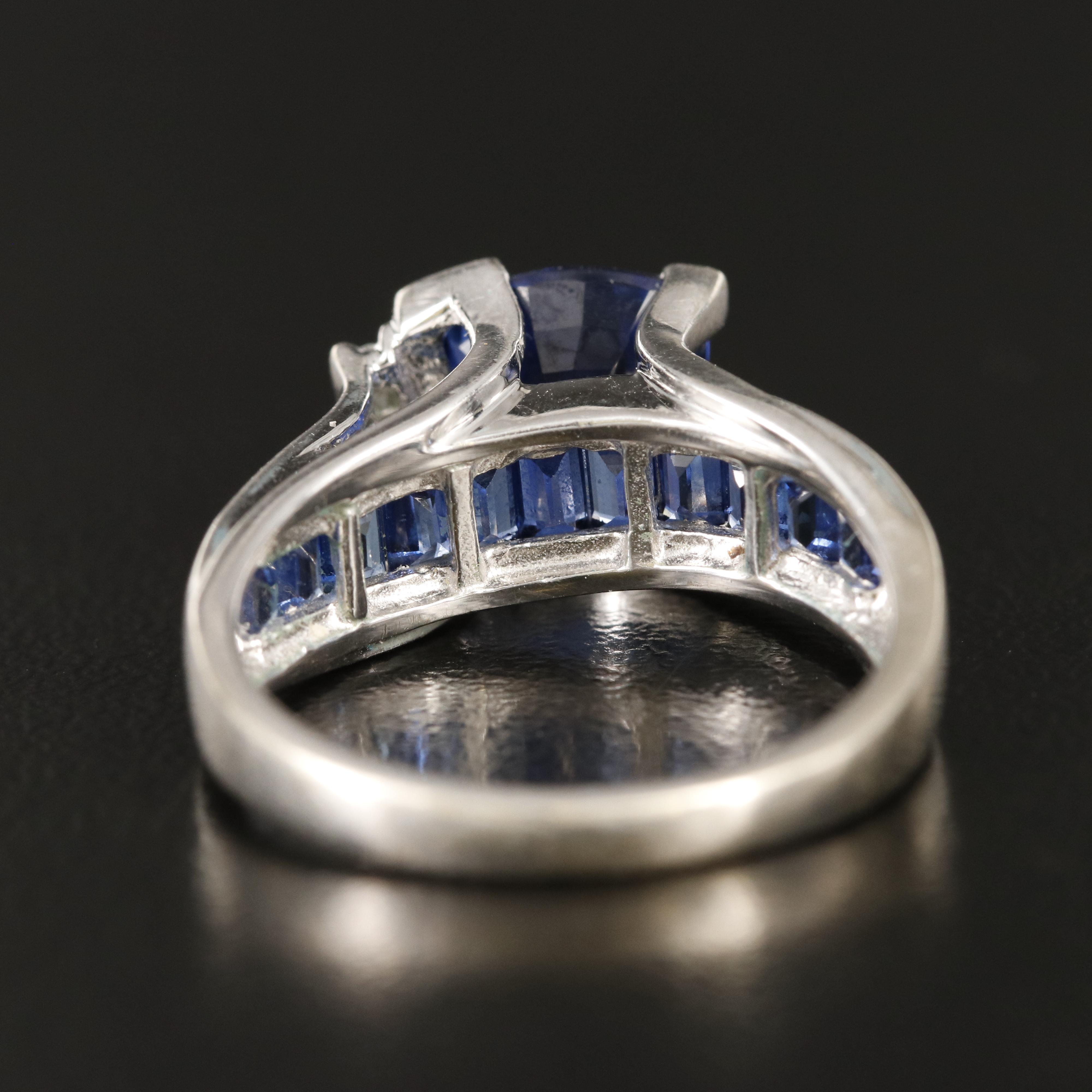 10K Sapphire and Diamond Ring