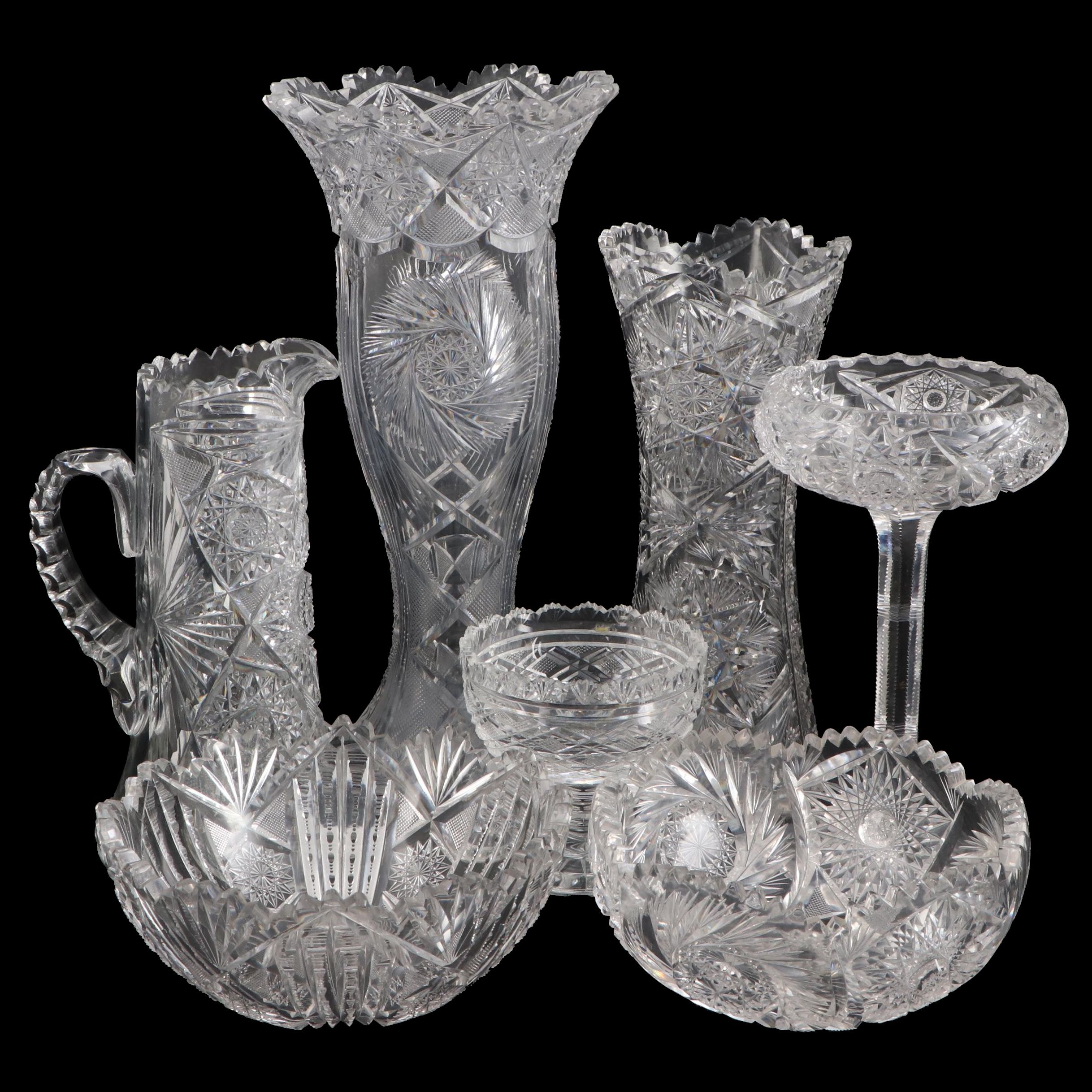 Waterford Crystal Candy Dish with American Brilliant Cut Glass Tableware