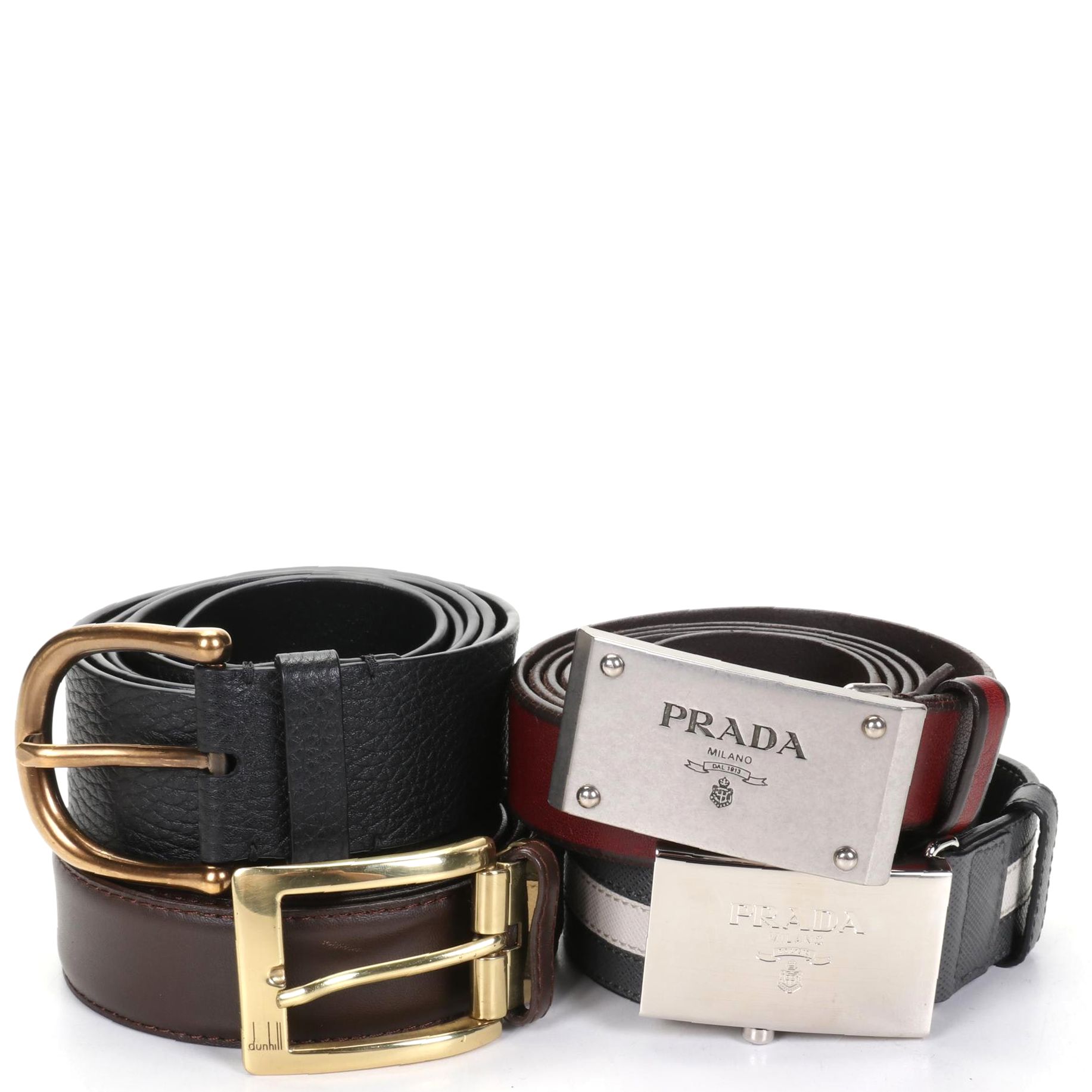 Men's Prada, Tom Ford, and Dunhill Leather Belts