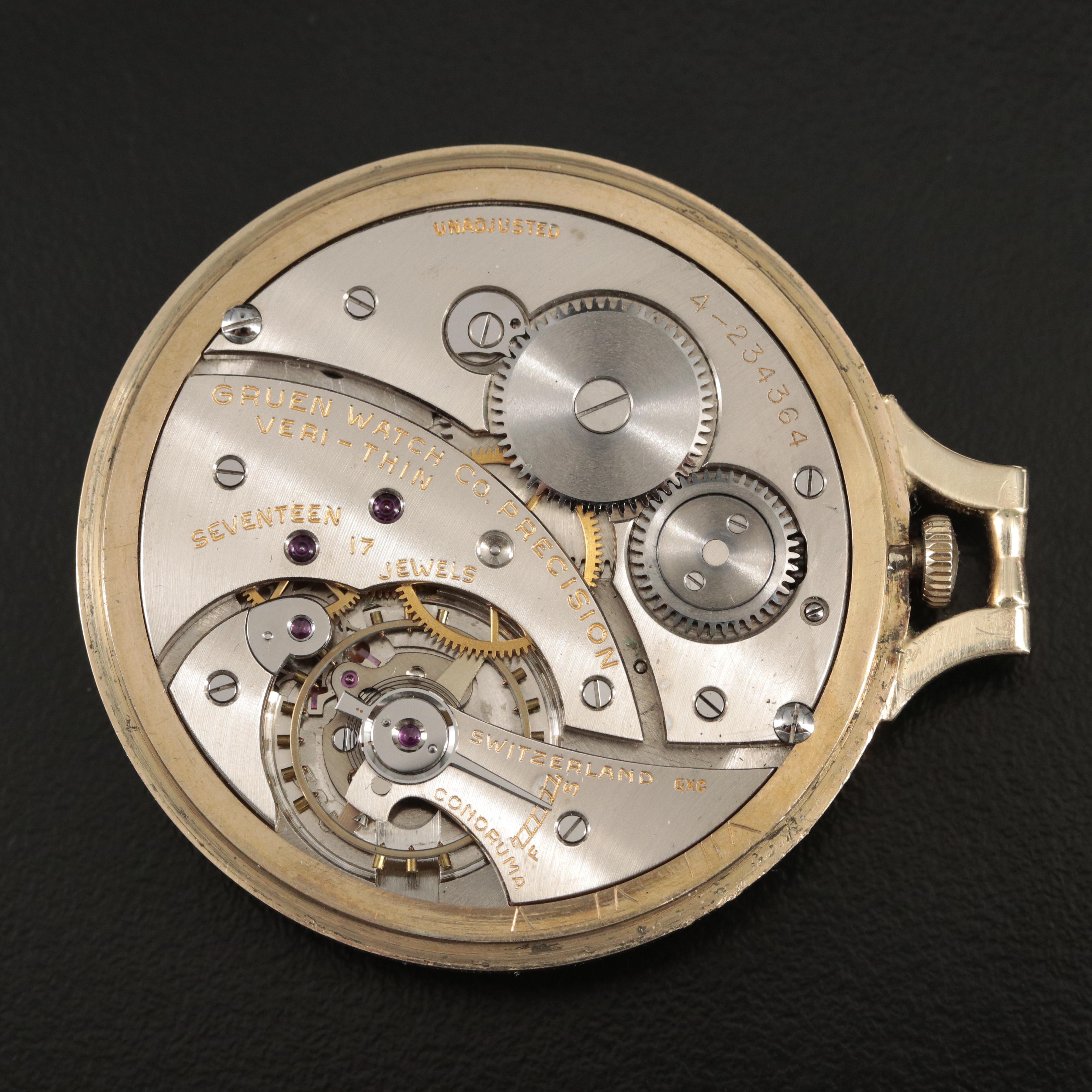 Gruen Cincinnati Transit Safety Award Pocket Watch