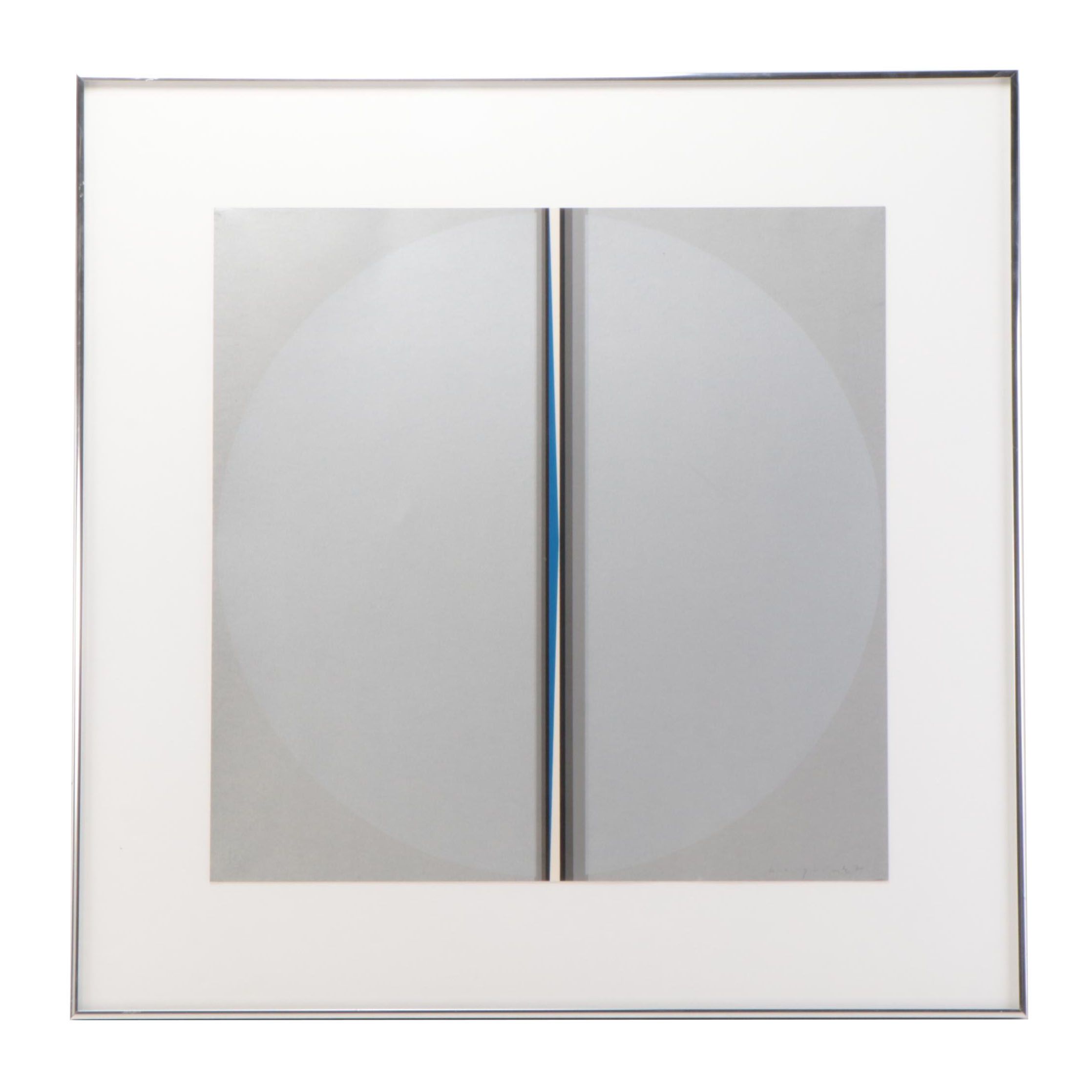 Lothar Quinte Abstract Minimalist Serigraph