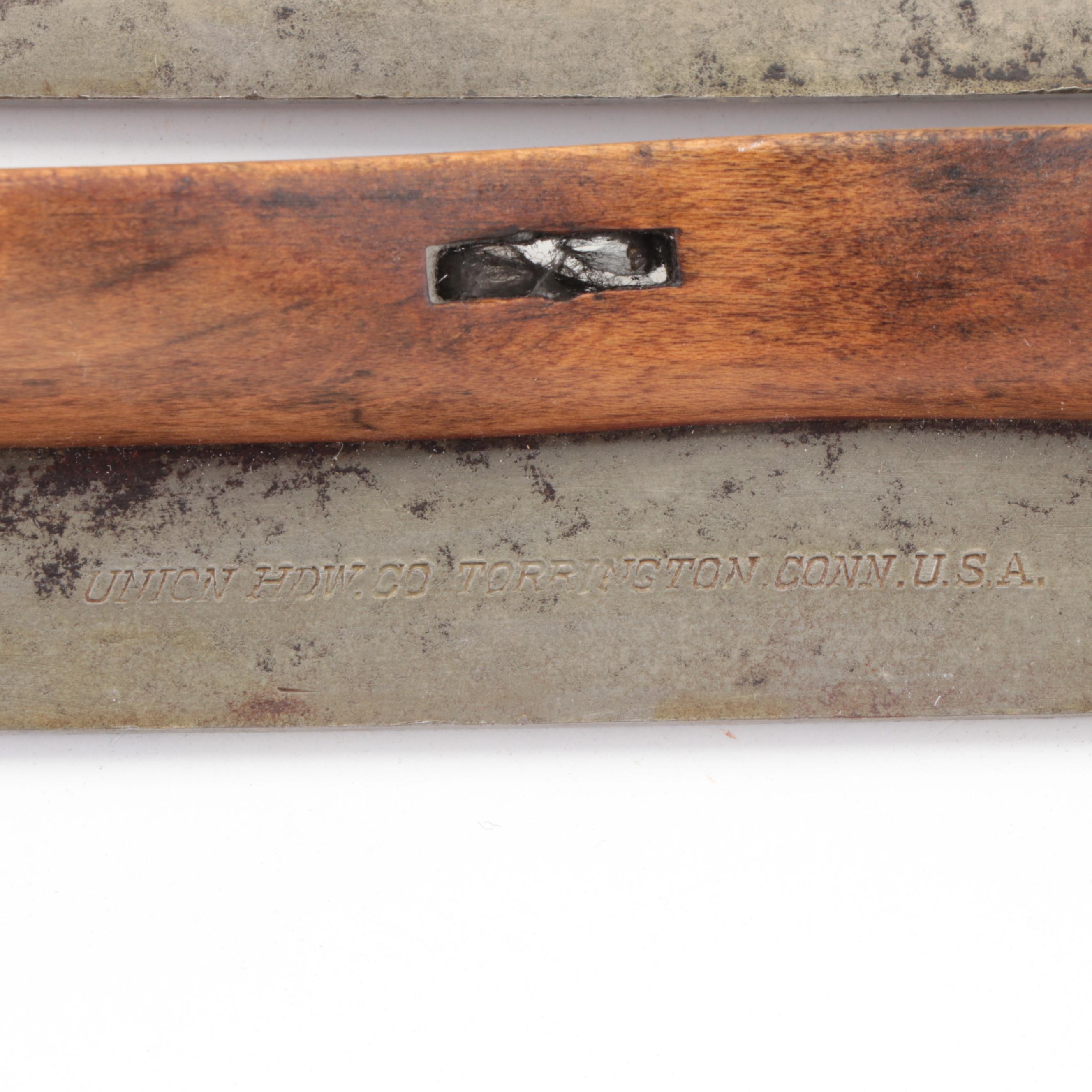 Union Hardware Co. Ice Skates and Other Pairs of Wood and Iron Ice Skates