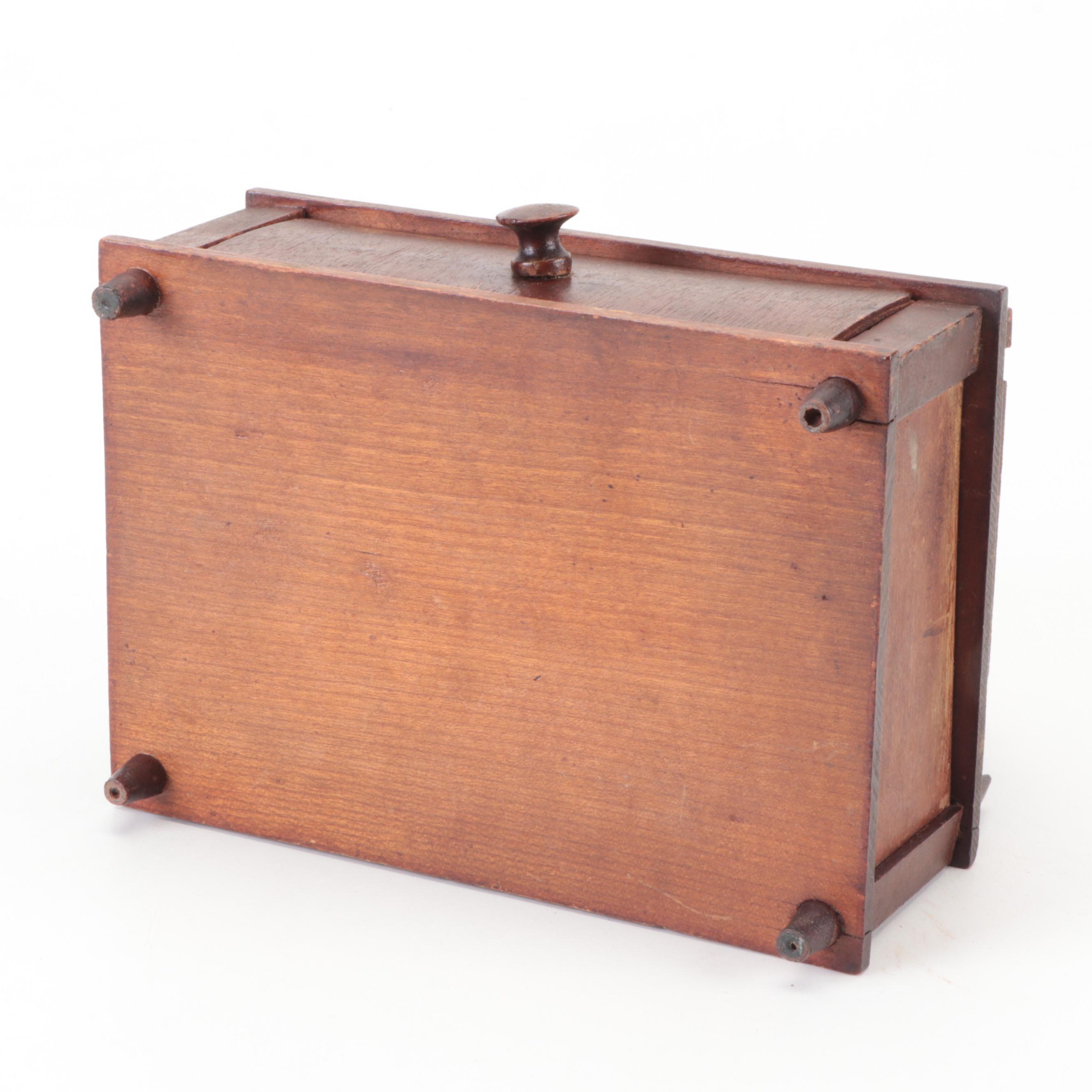 Shaker Sewing Box with Pincushion, String Box, Sewing Bird, and More