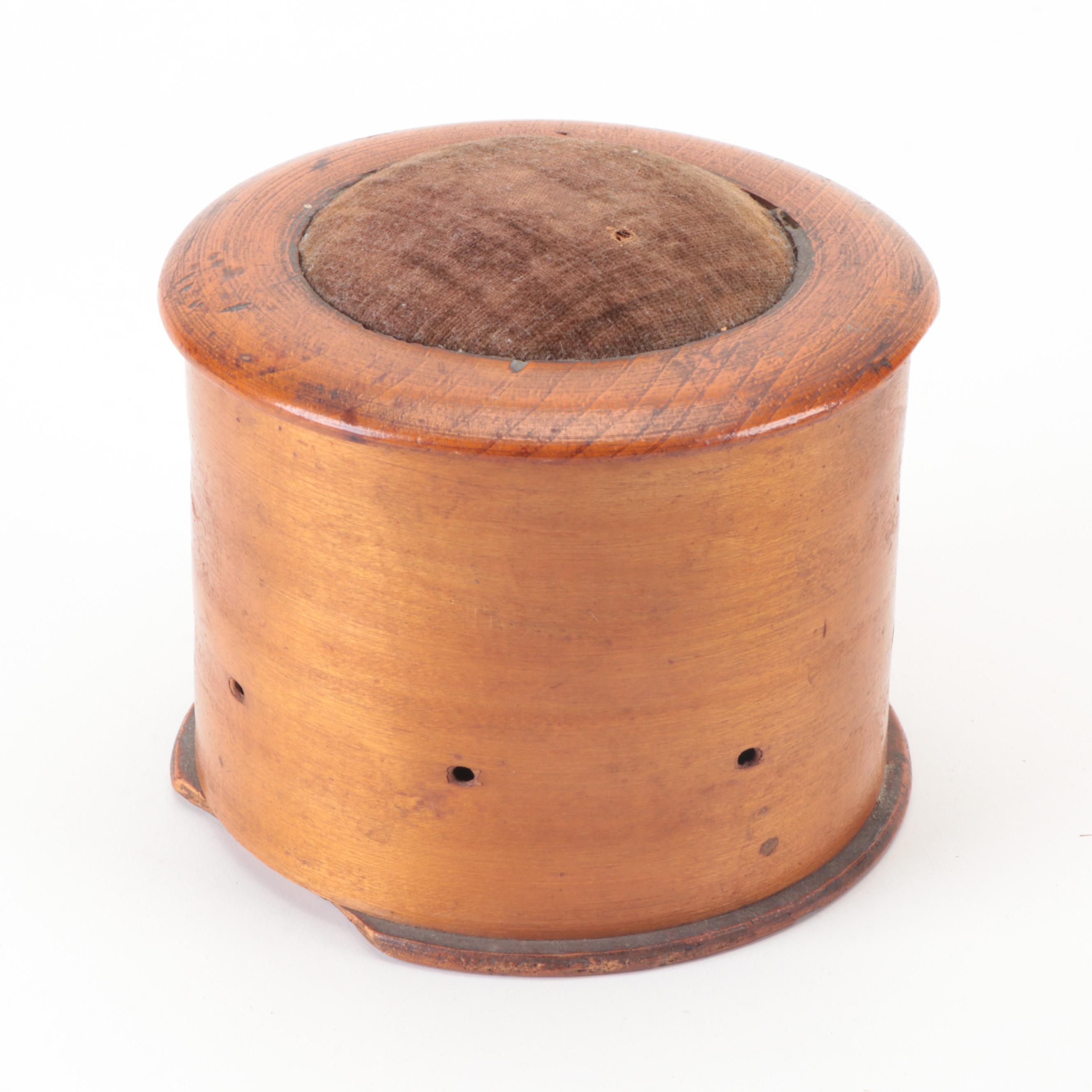 Shaker Sewing Box with Pincushion, String Box, Sewing Bird, and More