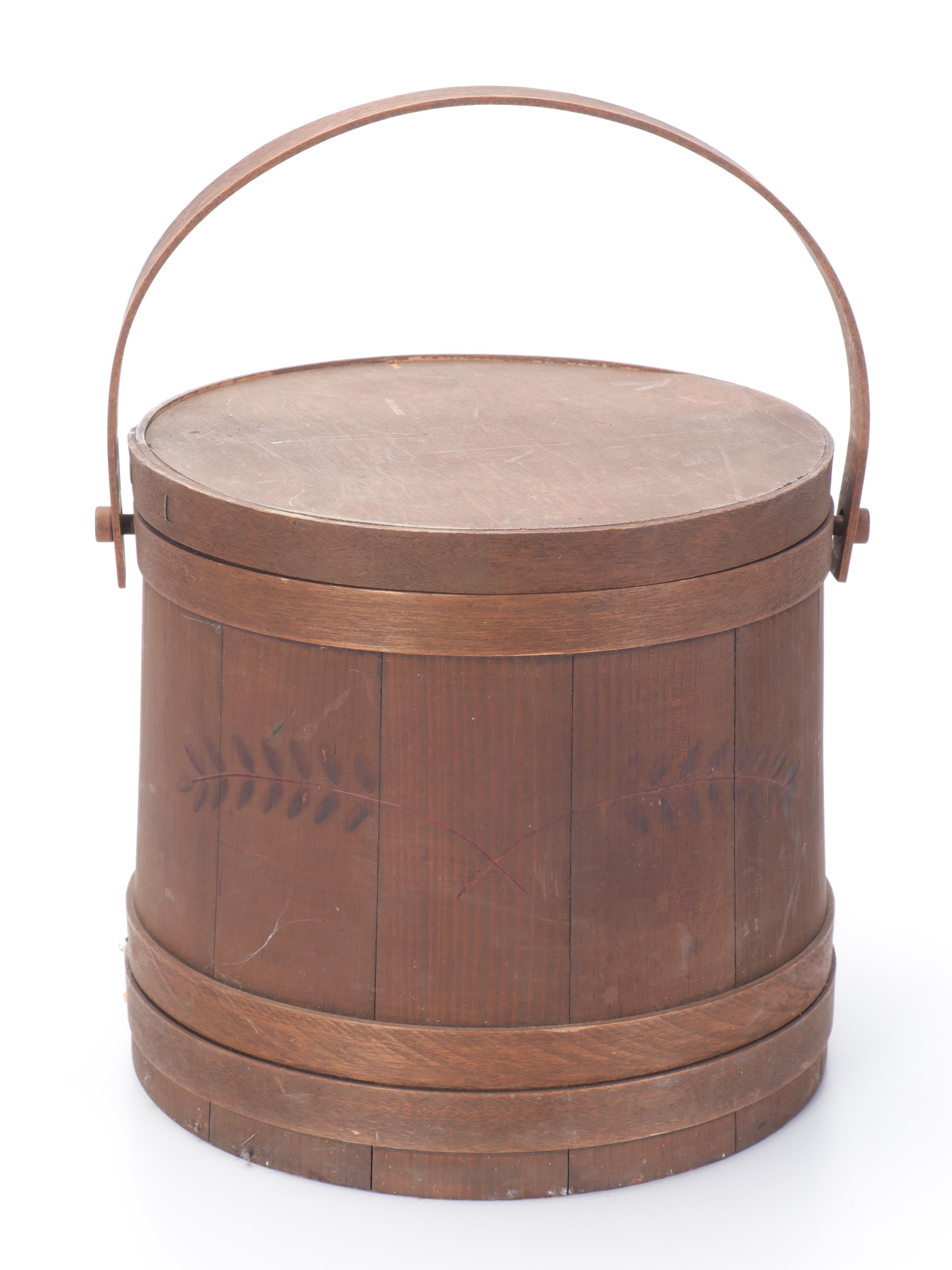 Pine Firkin Bucket, Late 19th/ Early 20th Century