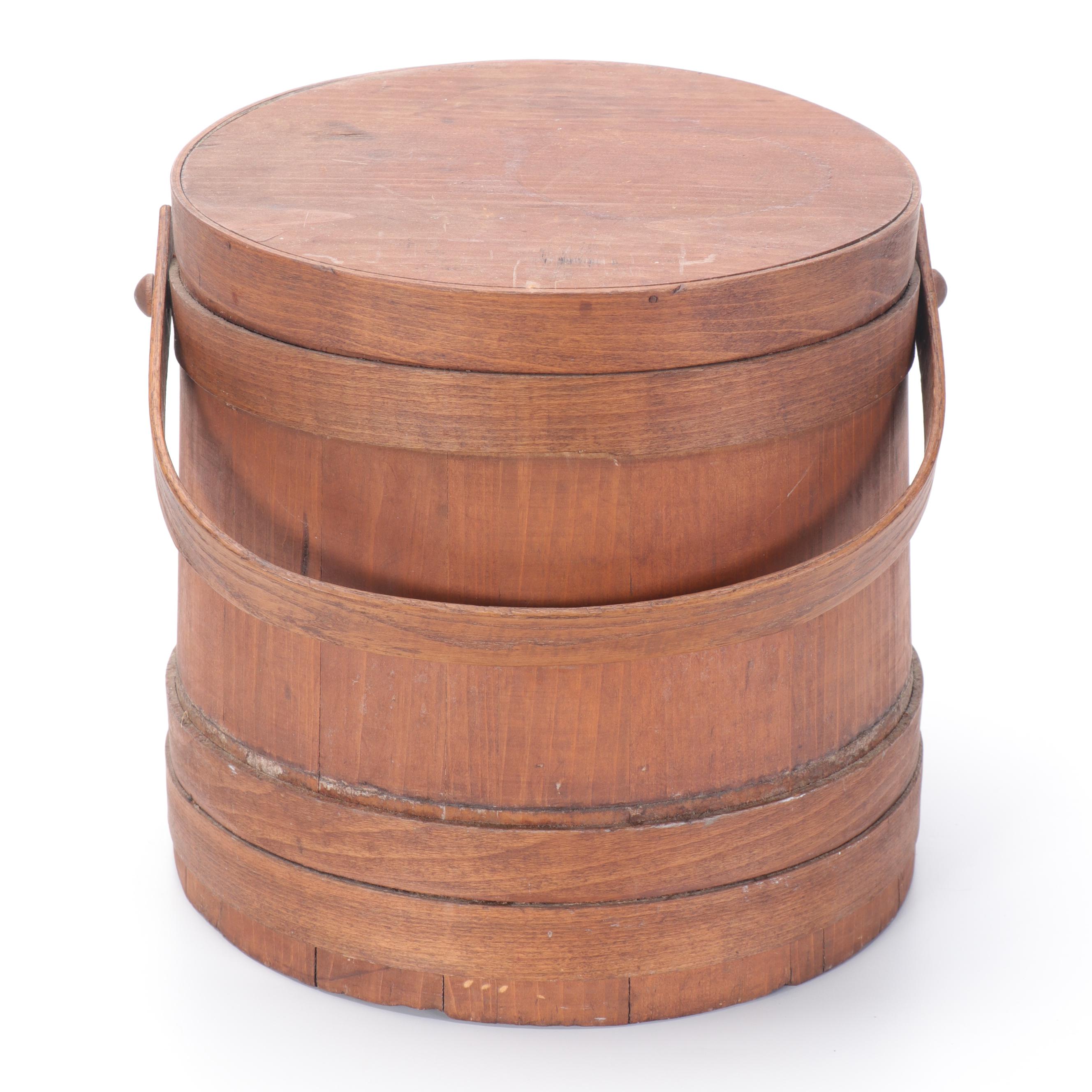Pine Firkin Bucket, Late 19th/ Early 20th Century