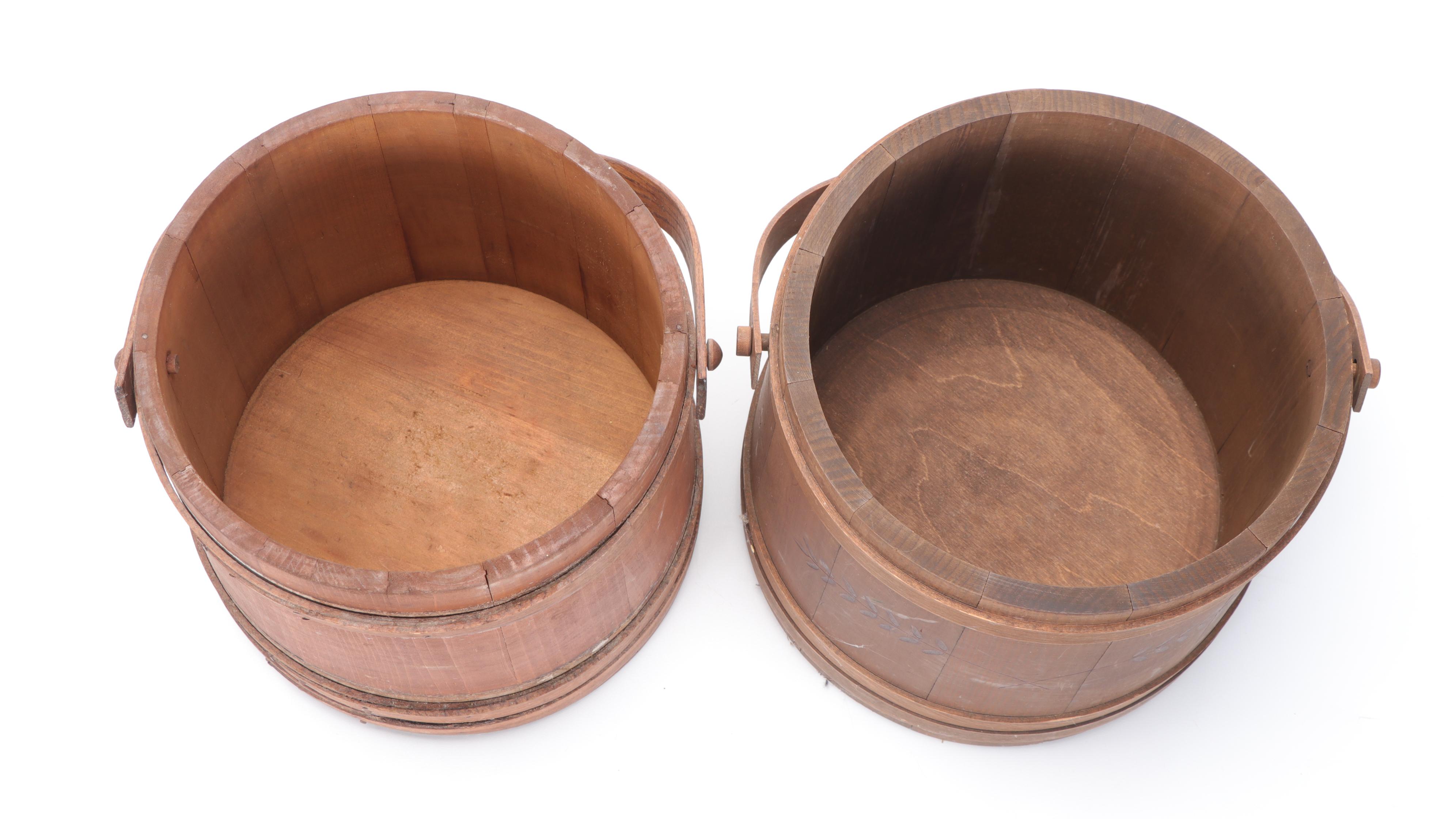 Pine Firkin Bucket, Late 19th/ Early 20th Century