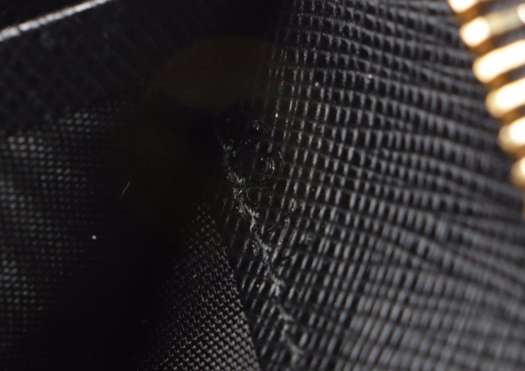 Prada Zip-Around Wallet in Black Saffiano Leather with Box