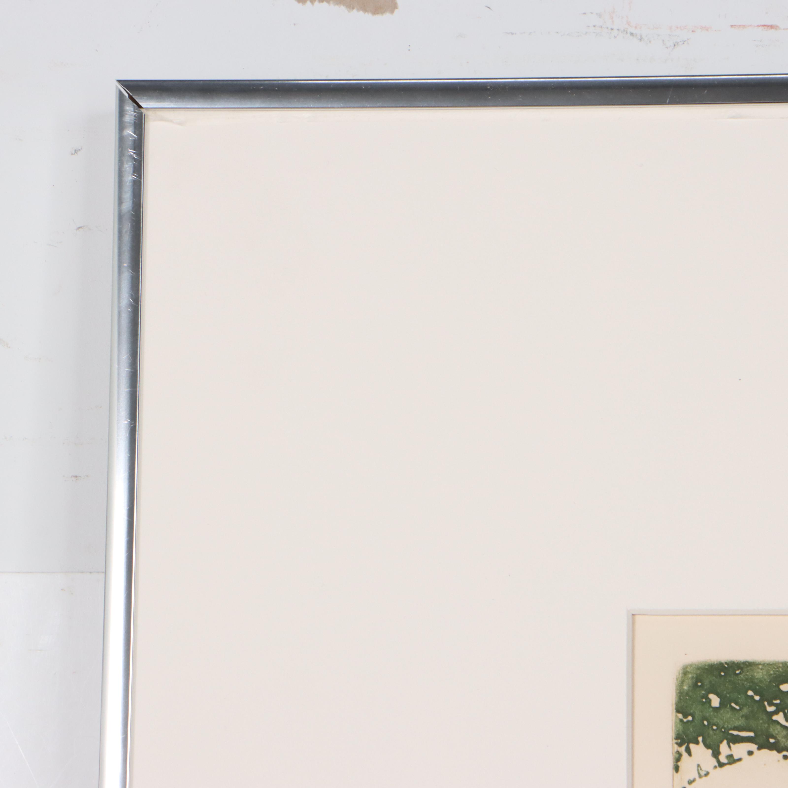 Maidy Morhous Aquatint Etching "Serengeti," 1978