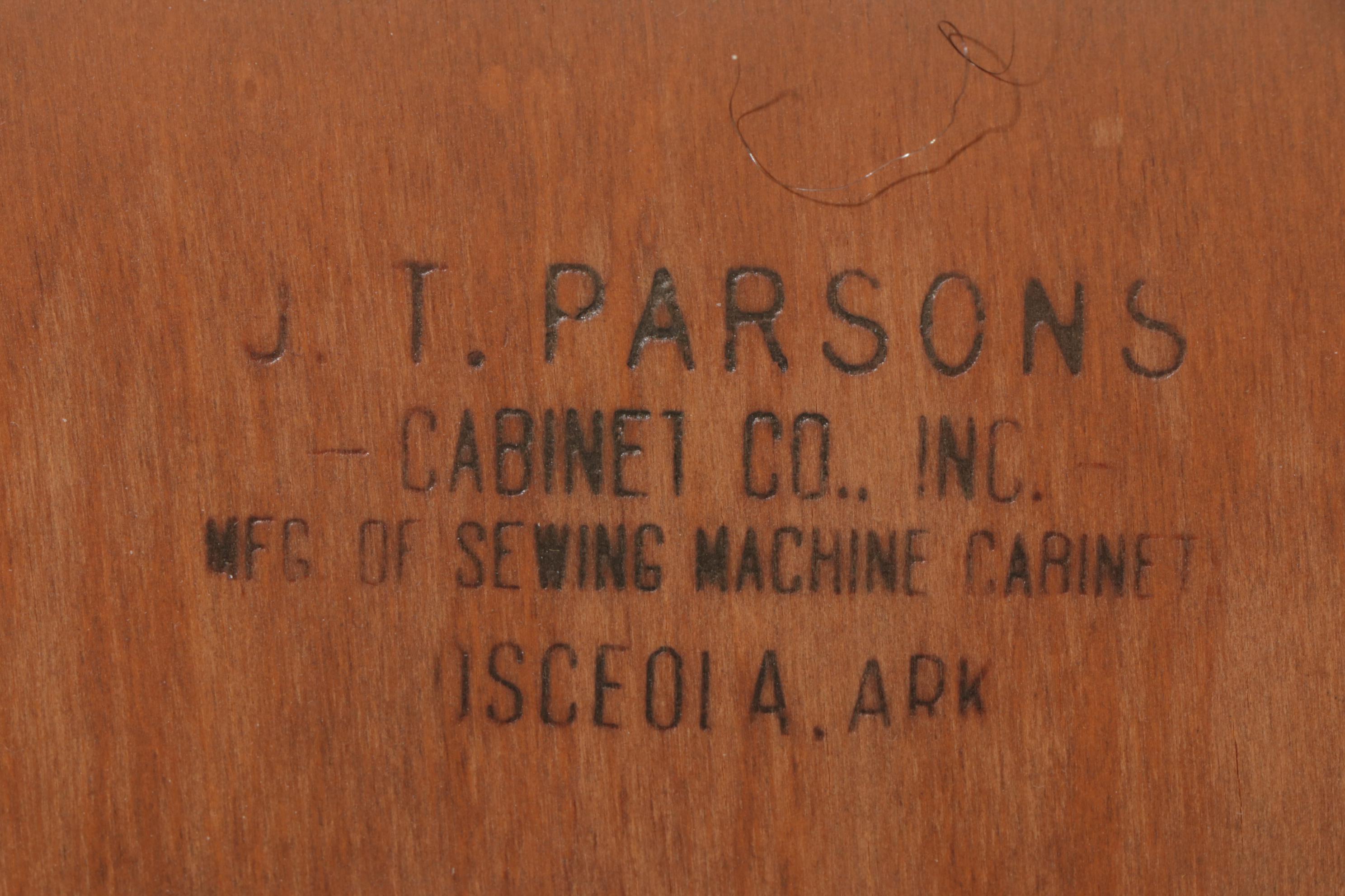 White "Zigzag" Model 167 Sewing Machine in Four-Drawer Cabinet, Mid-20th Century