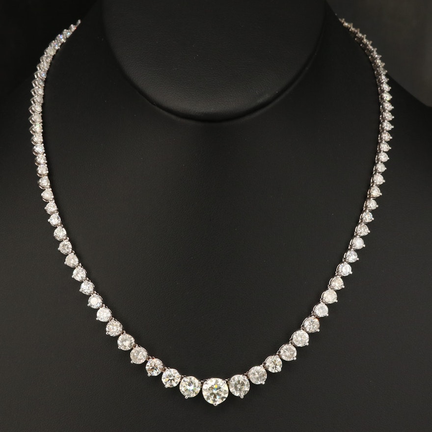 18K 22.04 CTW Diamond Rivière Necklace