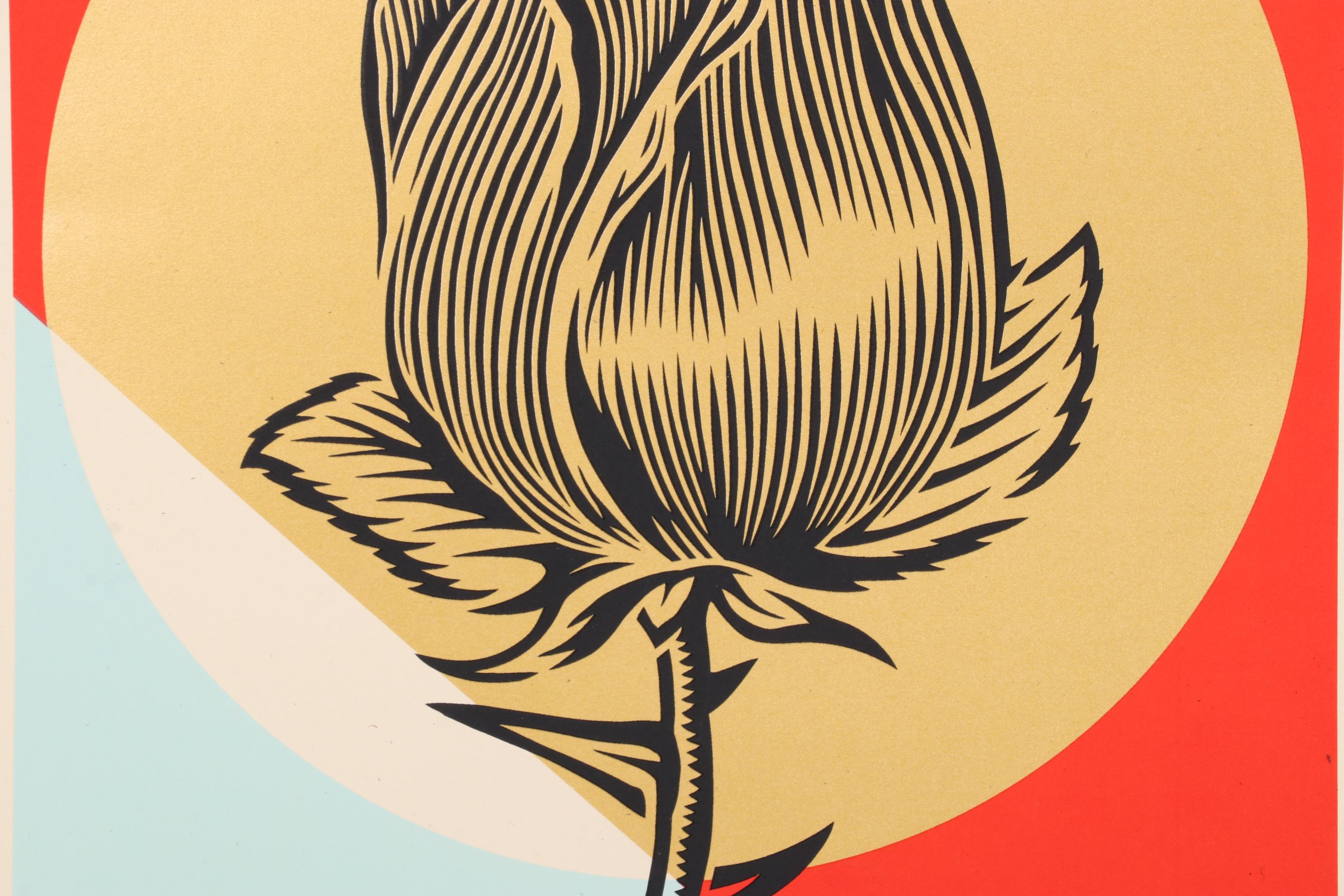 Shepard Fairey Serigraph "Rise Above Rose Geometric," 2022