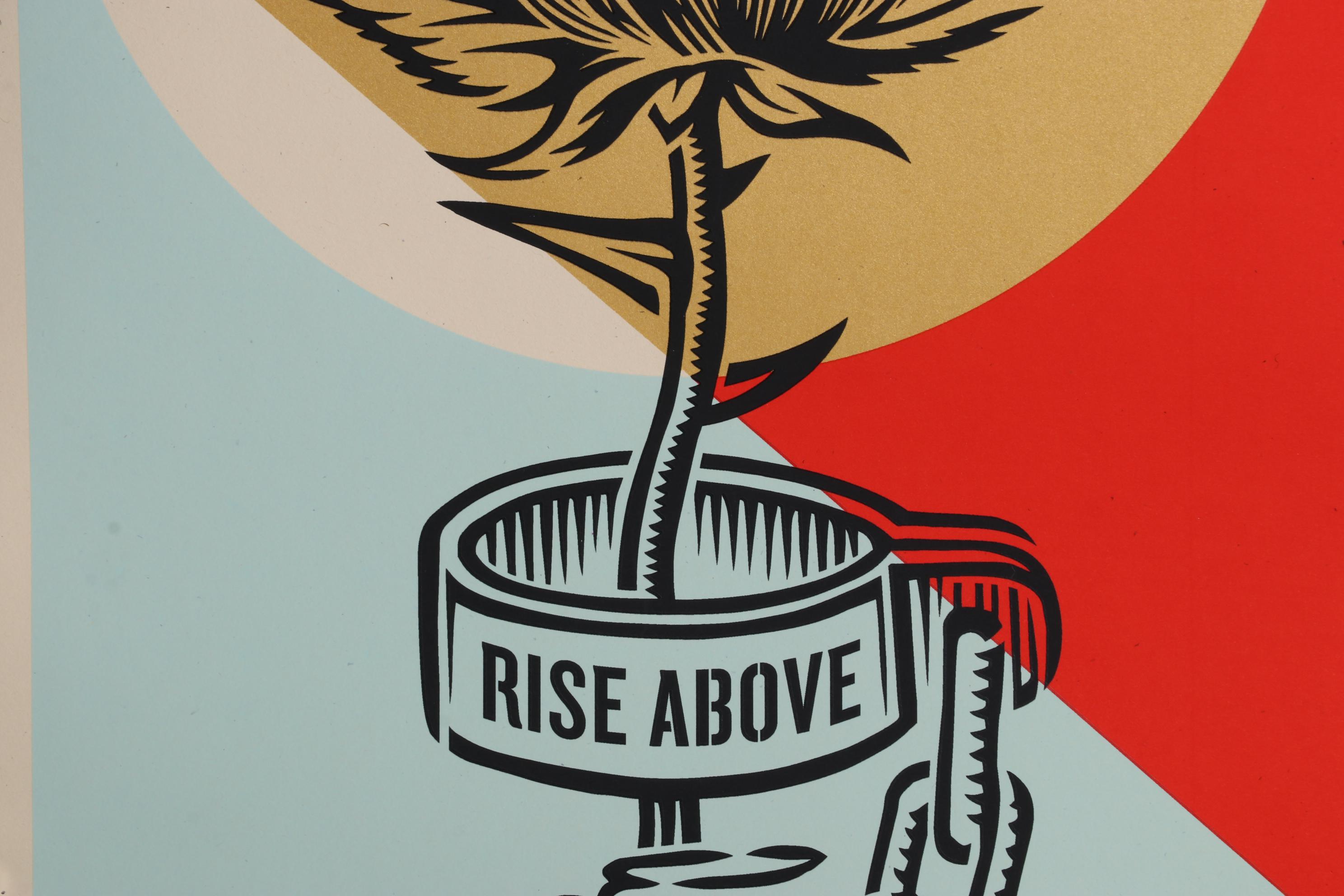 Shepard Fairey Serigraph "Rise Above Rose Geometric," 2022