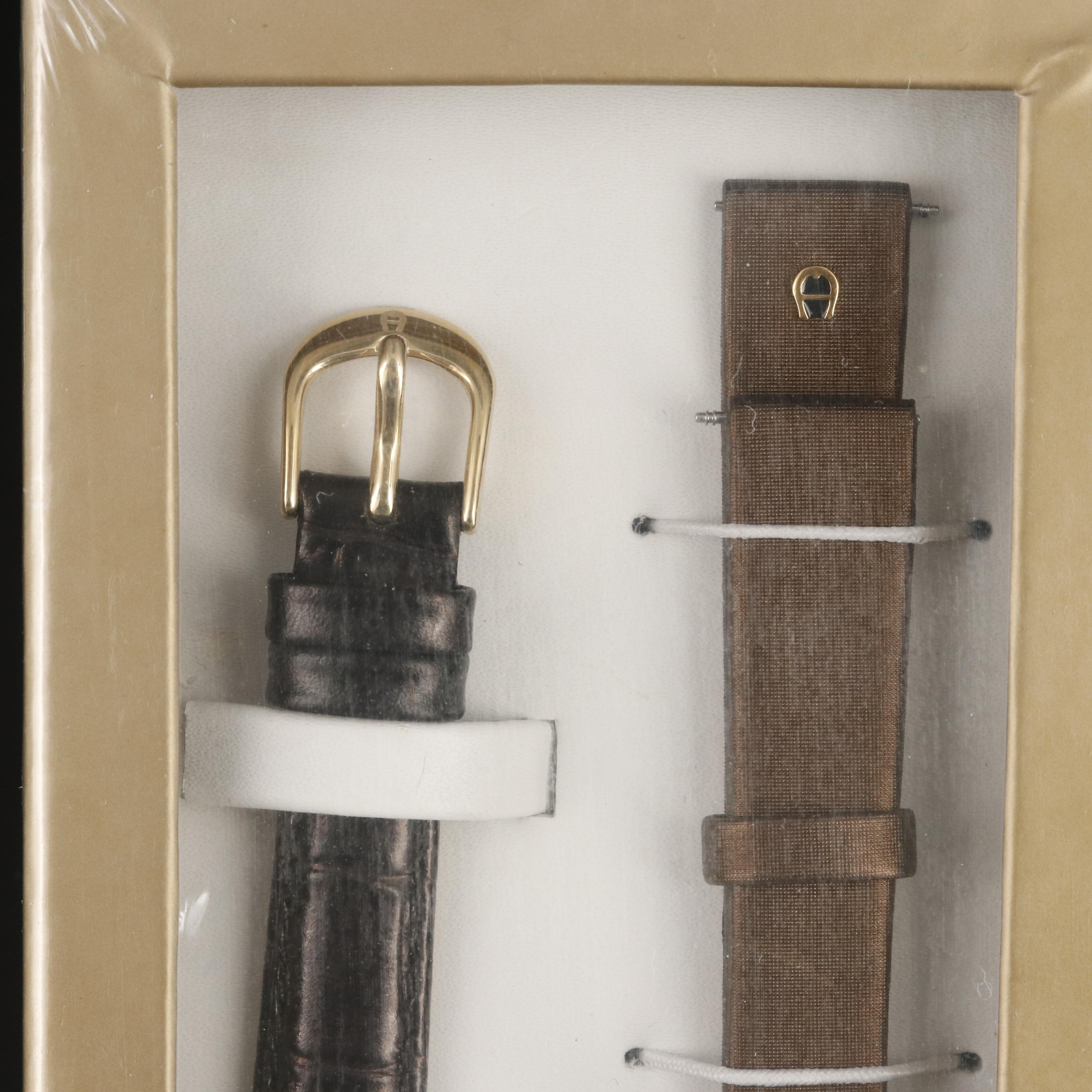 Aigner Amalfi Diamond Dial Horseshoe Design Watch and Gift Box Set