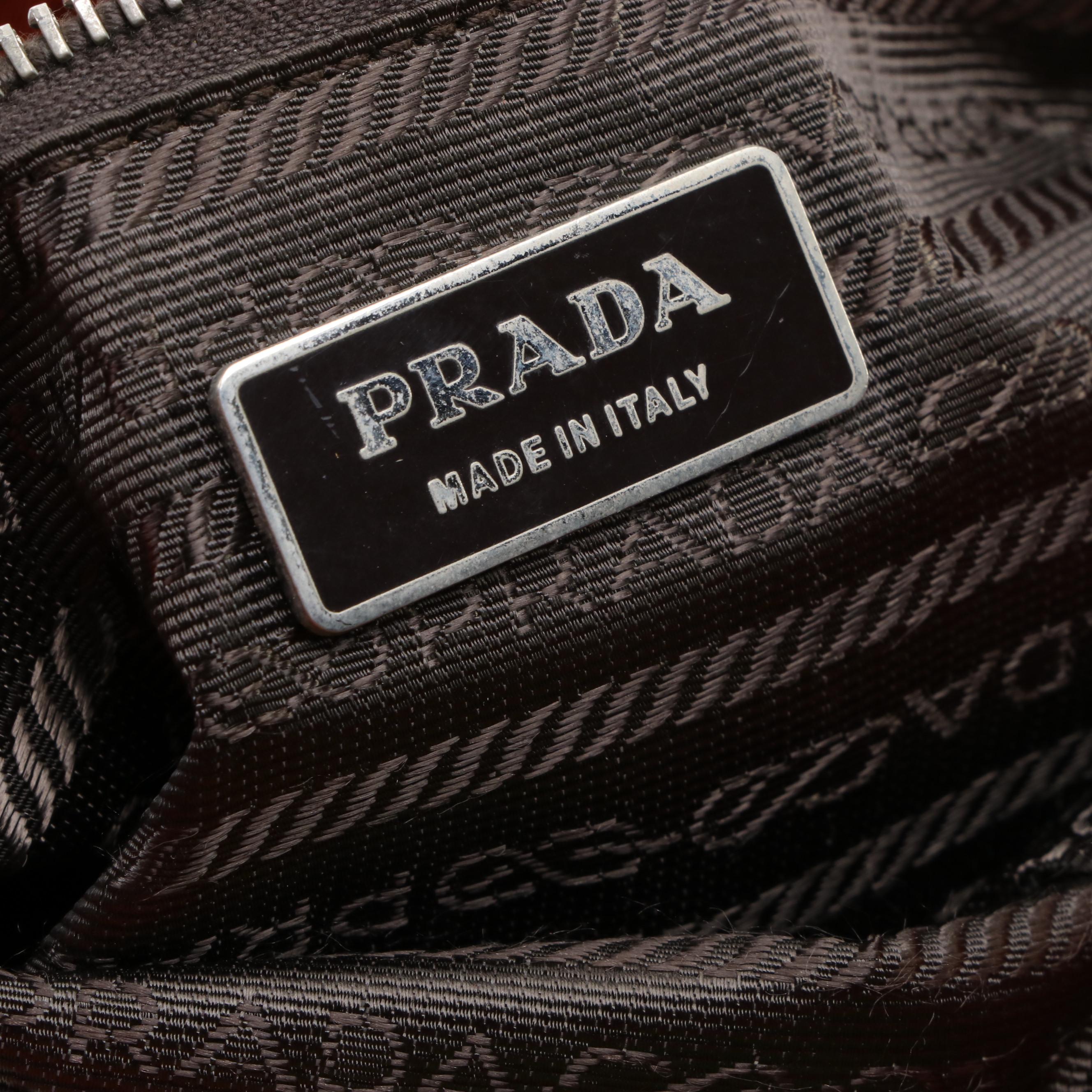 Prada Nylon Flat Crossbody Bag with Saffiano Leather Trim