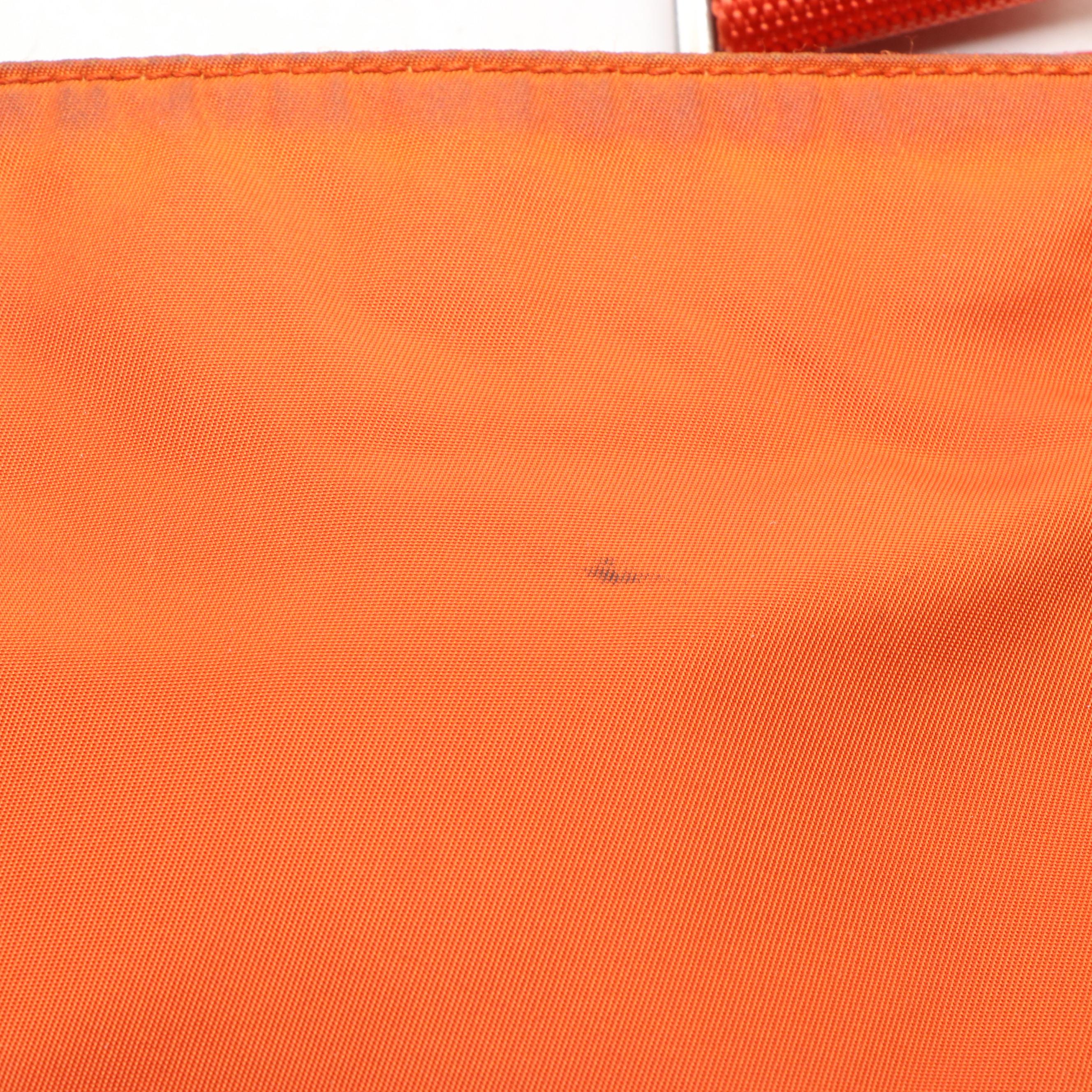 Prada Nylon Flat Crossbody Bag with Saffiano Leather Trim