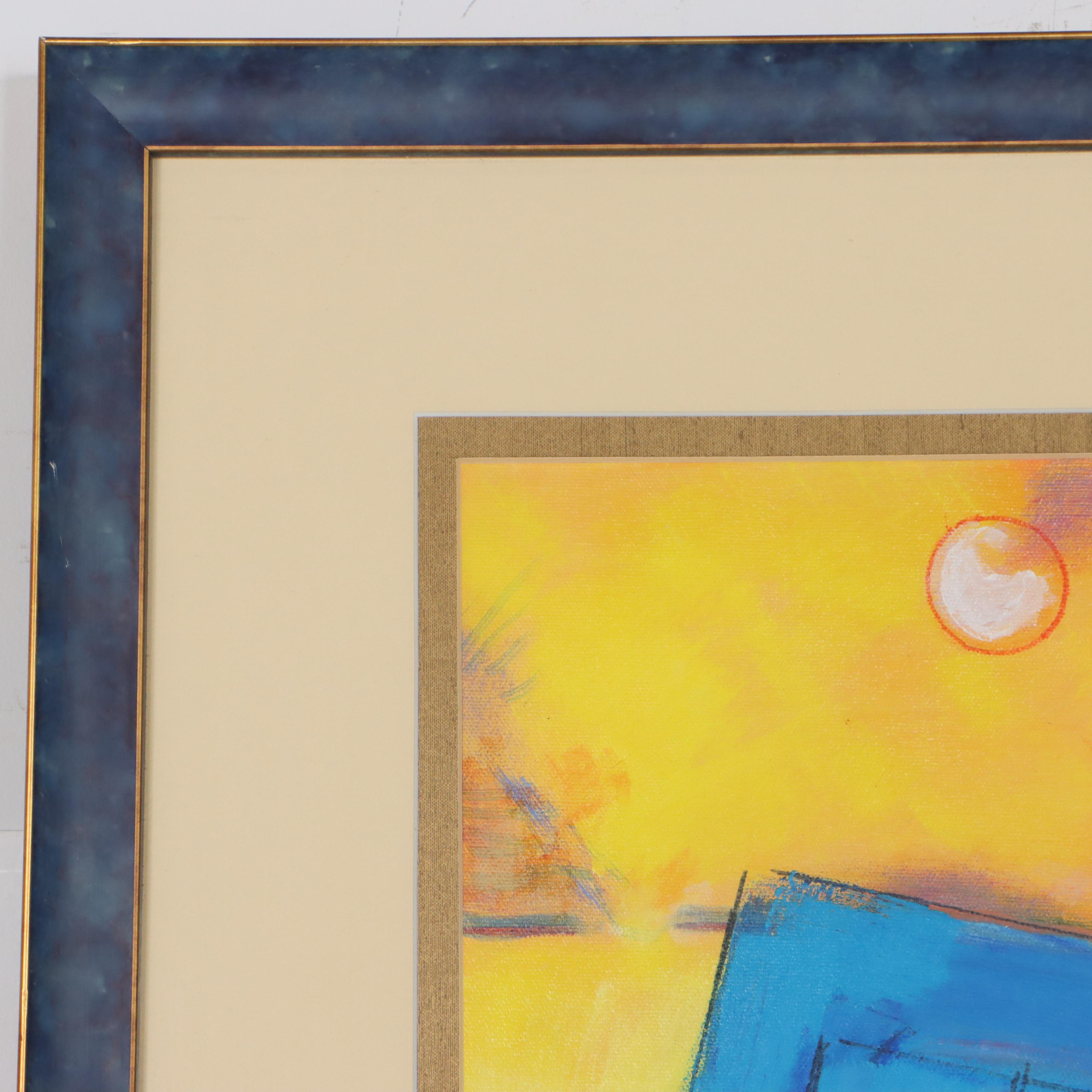 Billy Dee Williams Oil Painting of Family, Late 20th Century