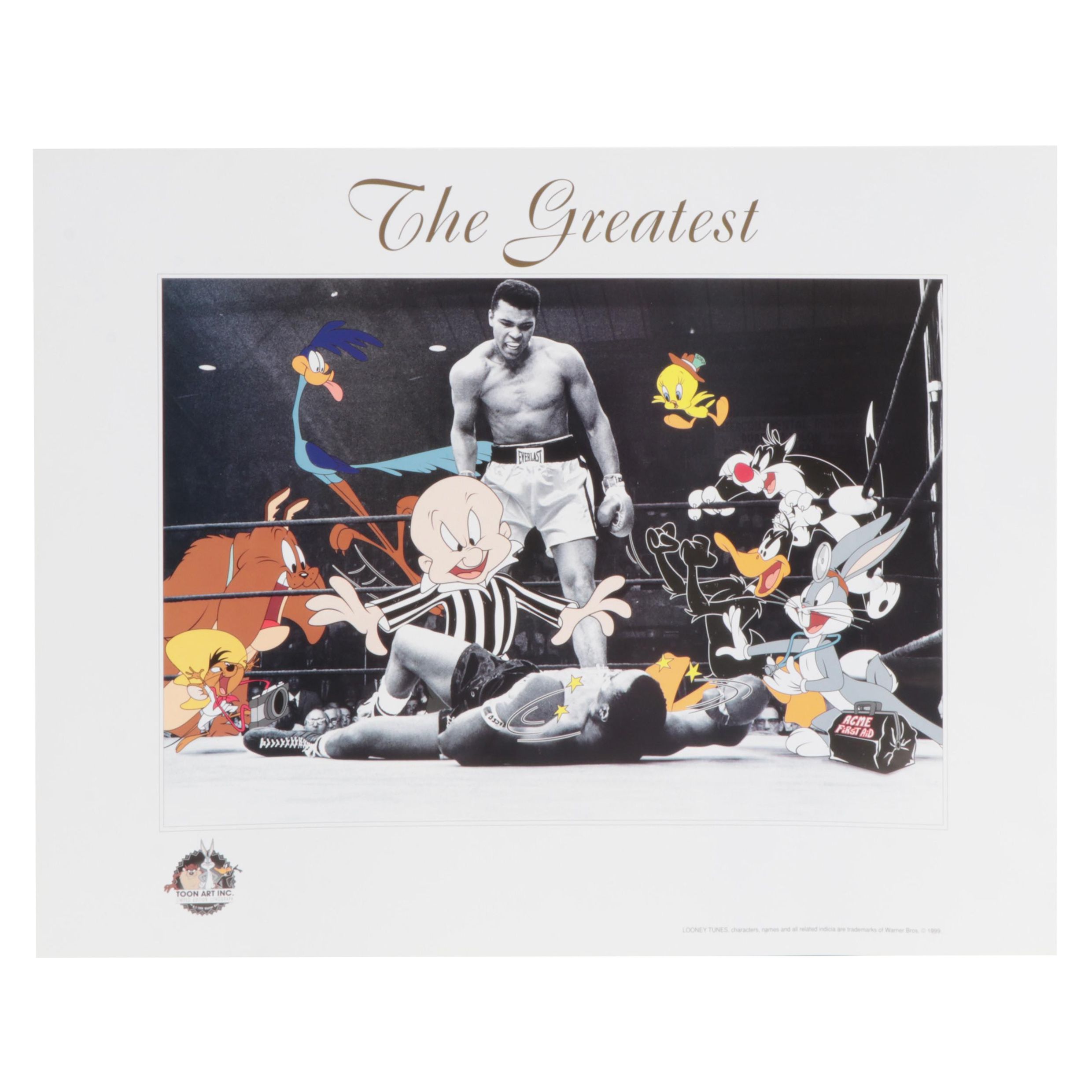 1999 Limited Edition Muhammad Ali "The Greatest" Looney Tunes Lithograph