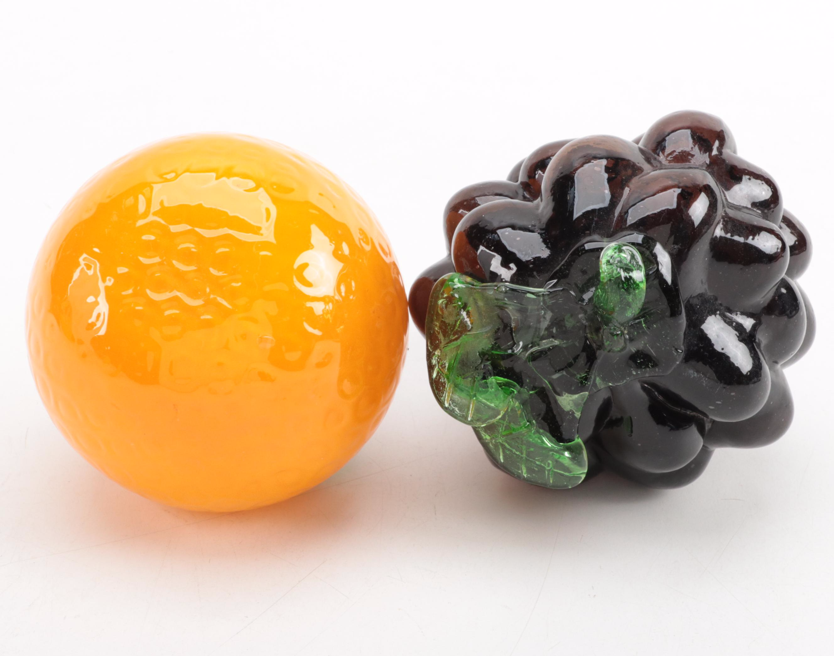 Murano Style Art Glass Fruit and Vegetable Figurines