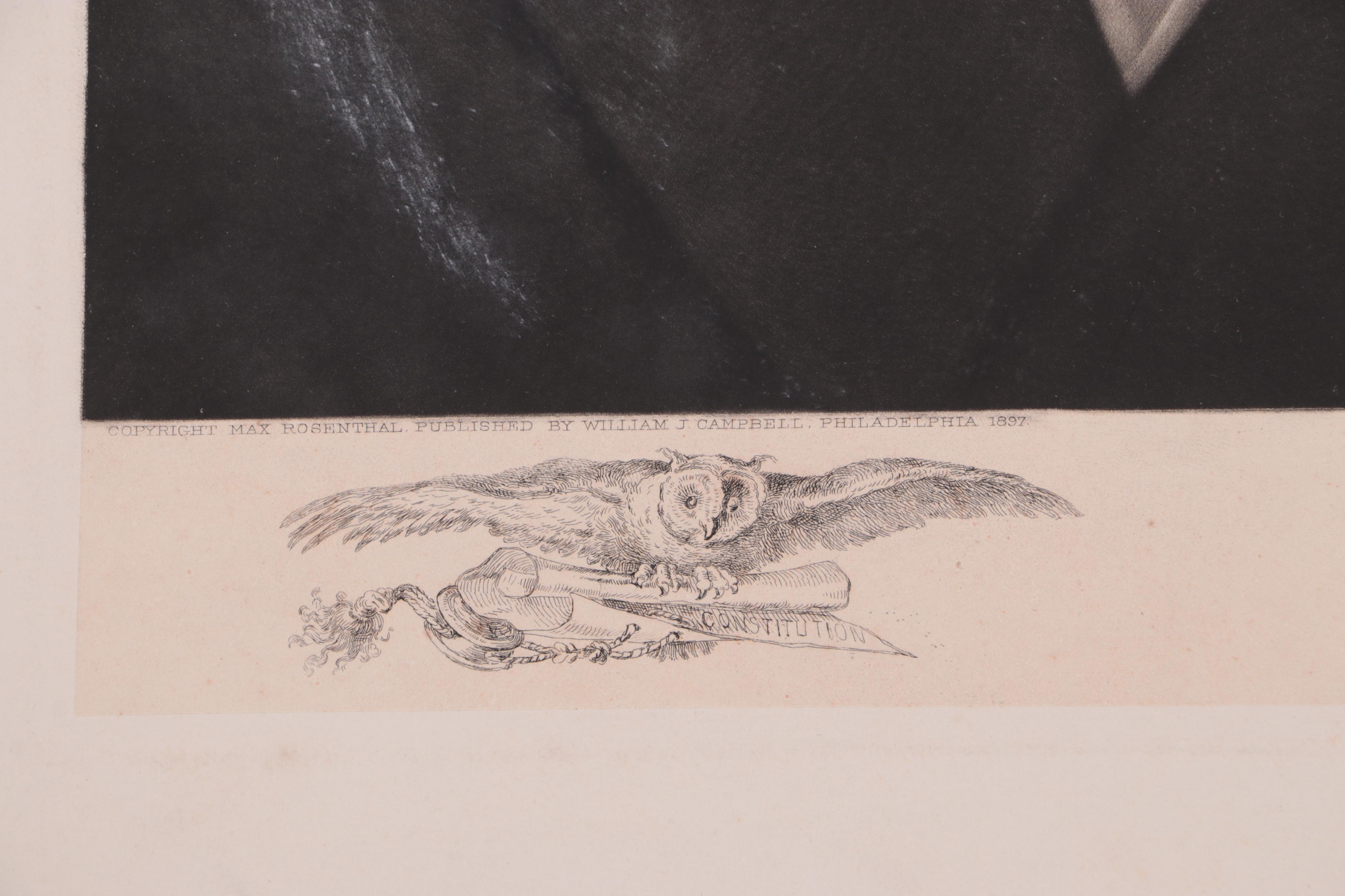 Max Rosenthal Portrait Lithographs, Early 20th Century