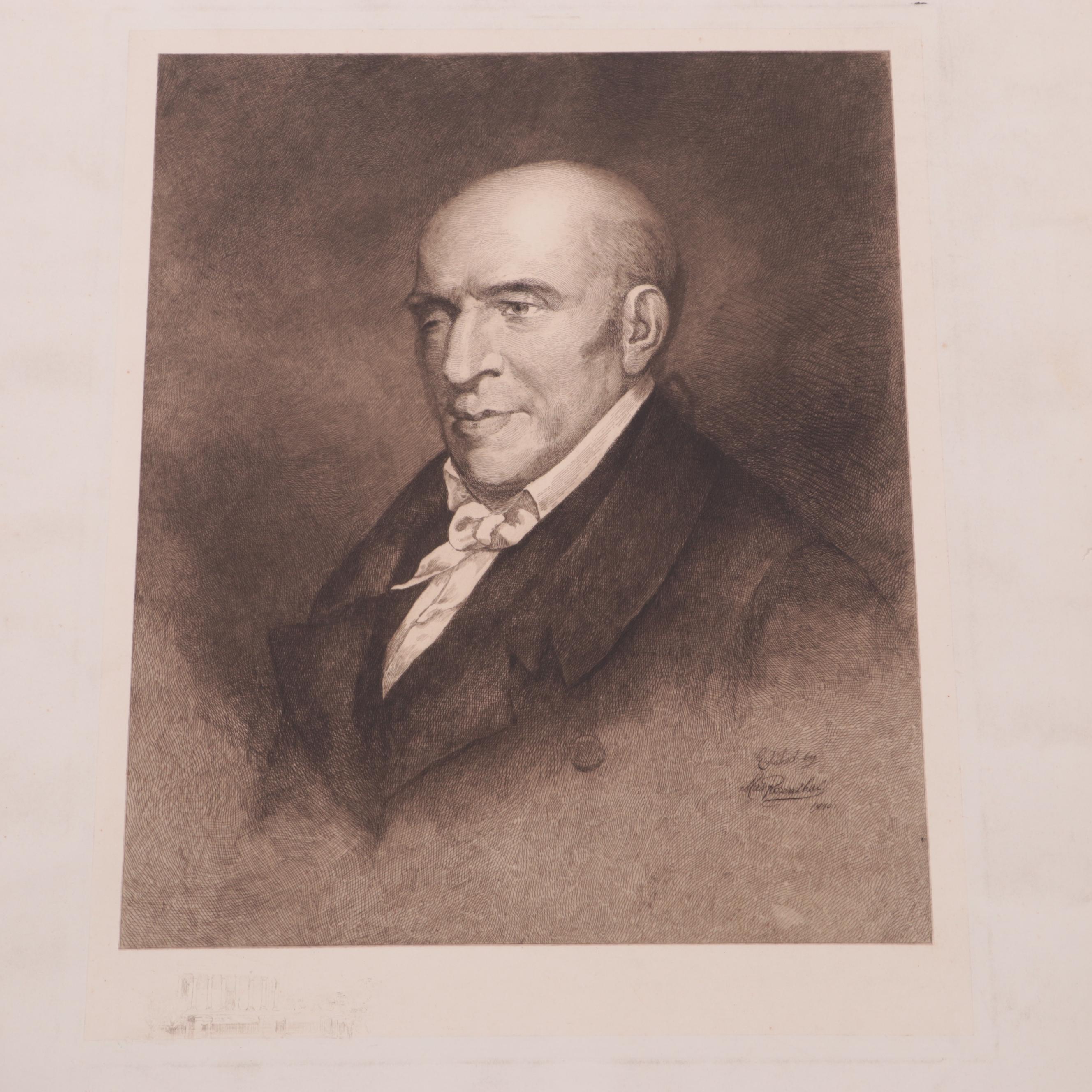 Max Rosenthal Portrait Lithographs, Early 20th Century