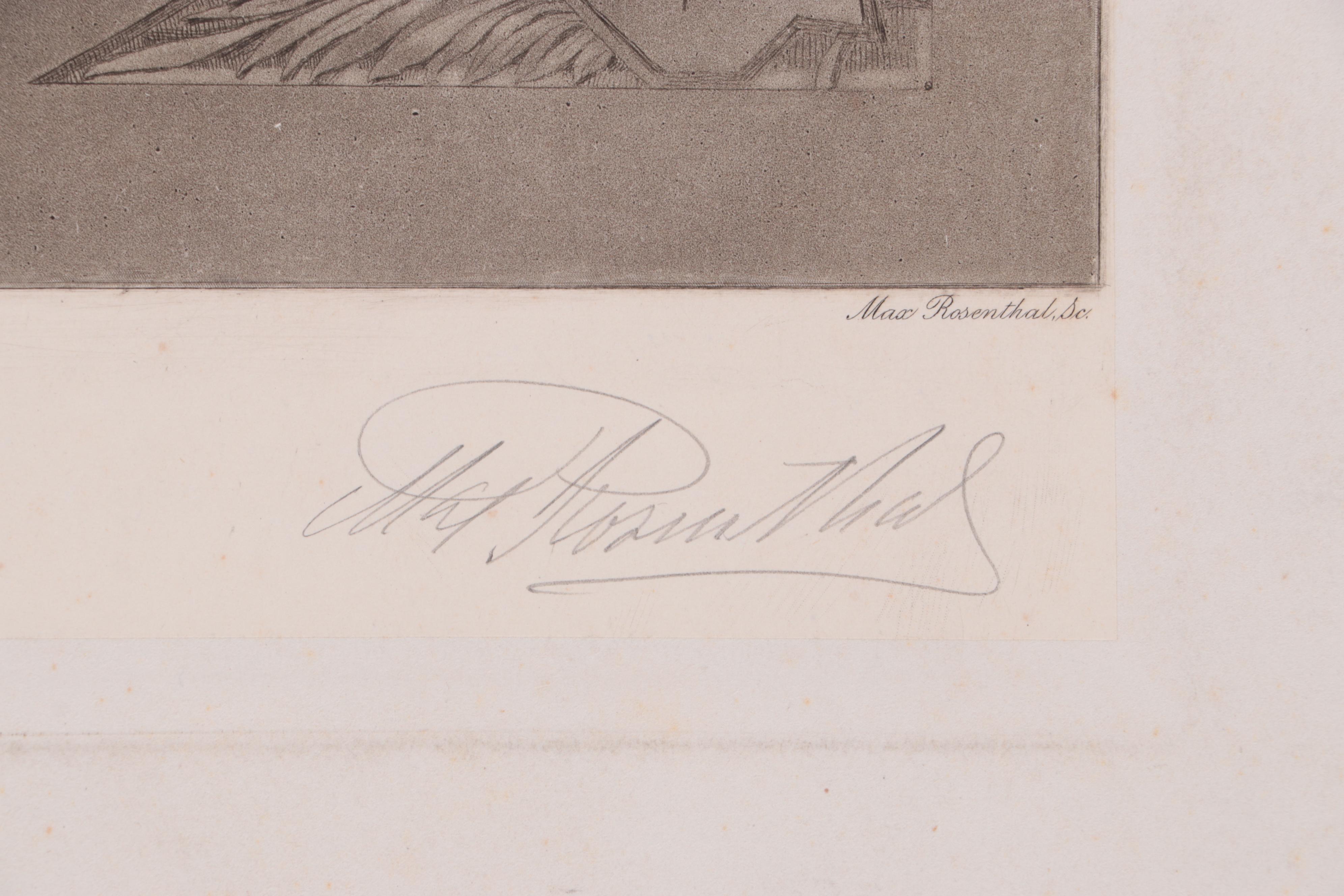 Max Rosenthal Portrait Lithographs, Early 20th Century