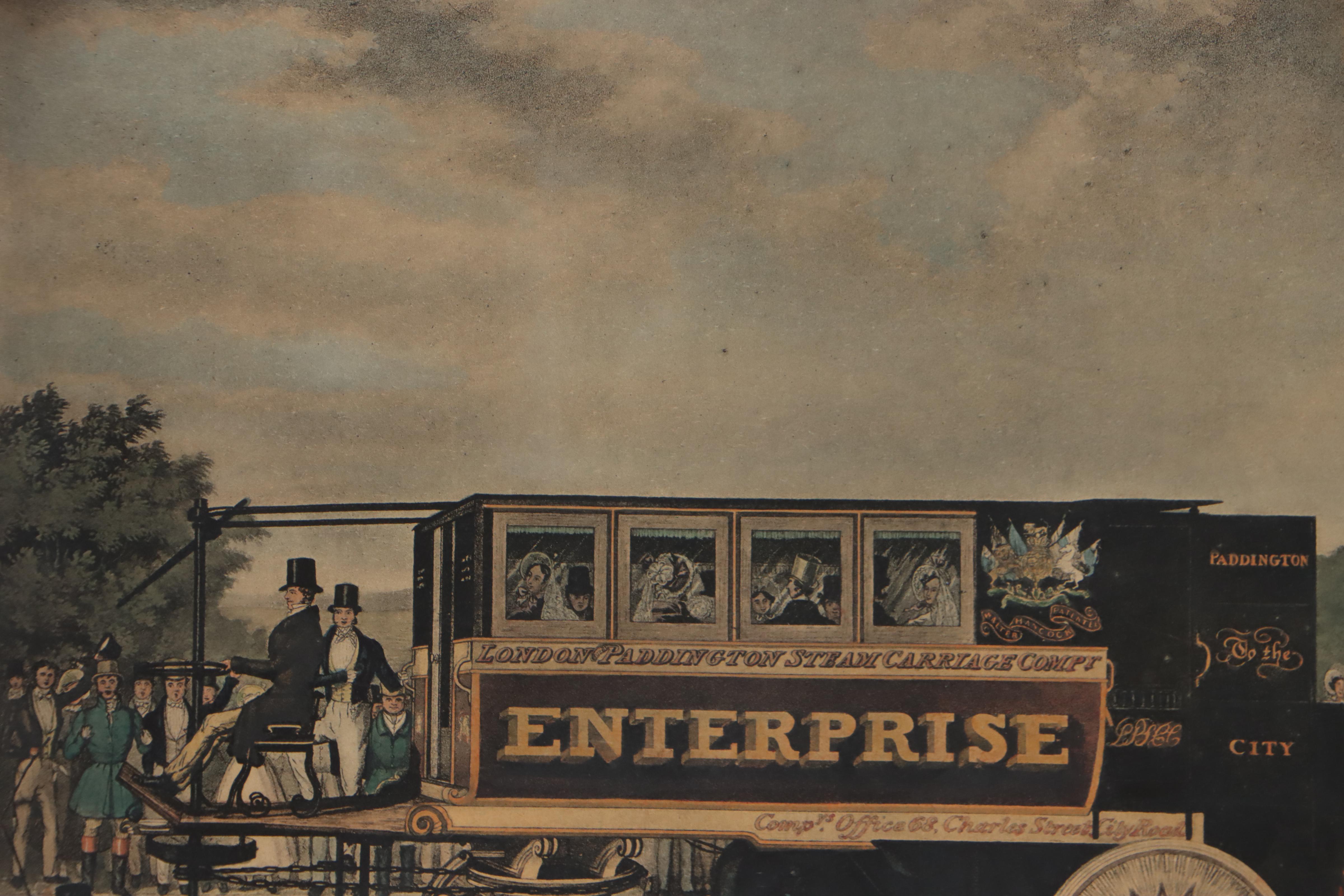 Hand-Colored Engraving "The Enterprise Steam Omnibus"