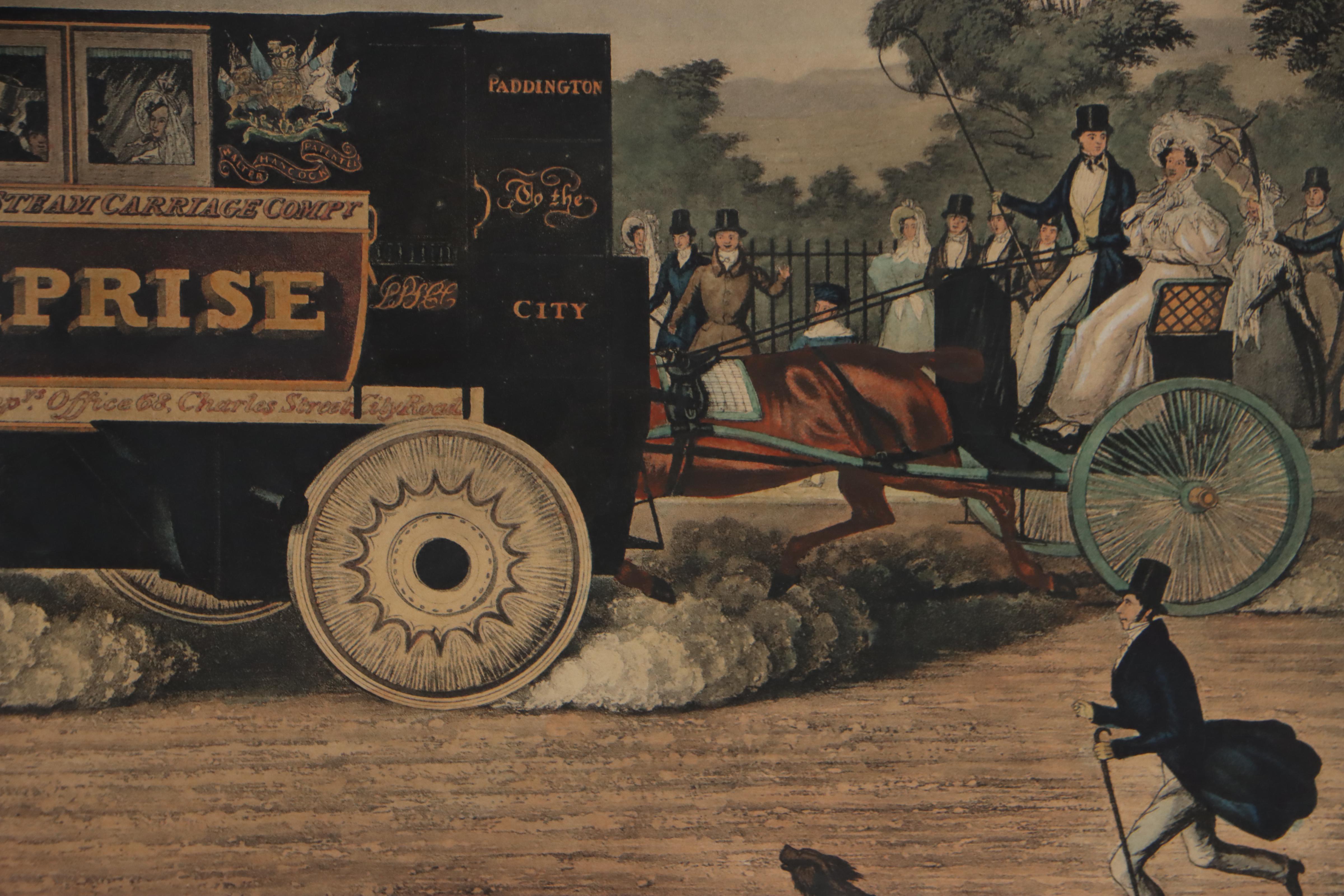 Hand-Colored Engraving "The Enterprise Steam Omnibus"