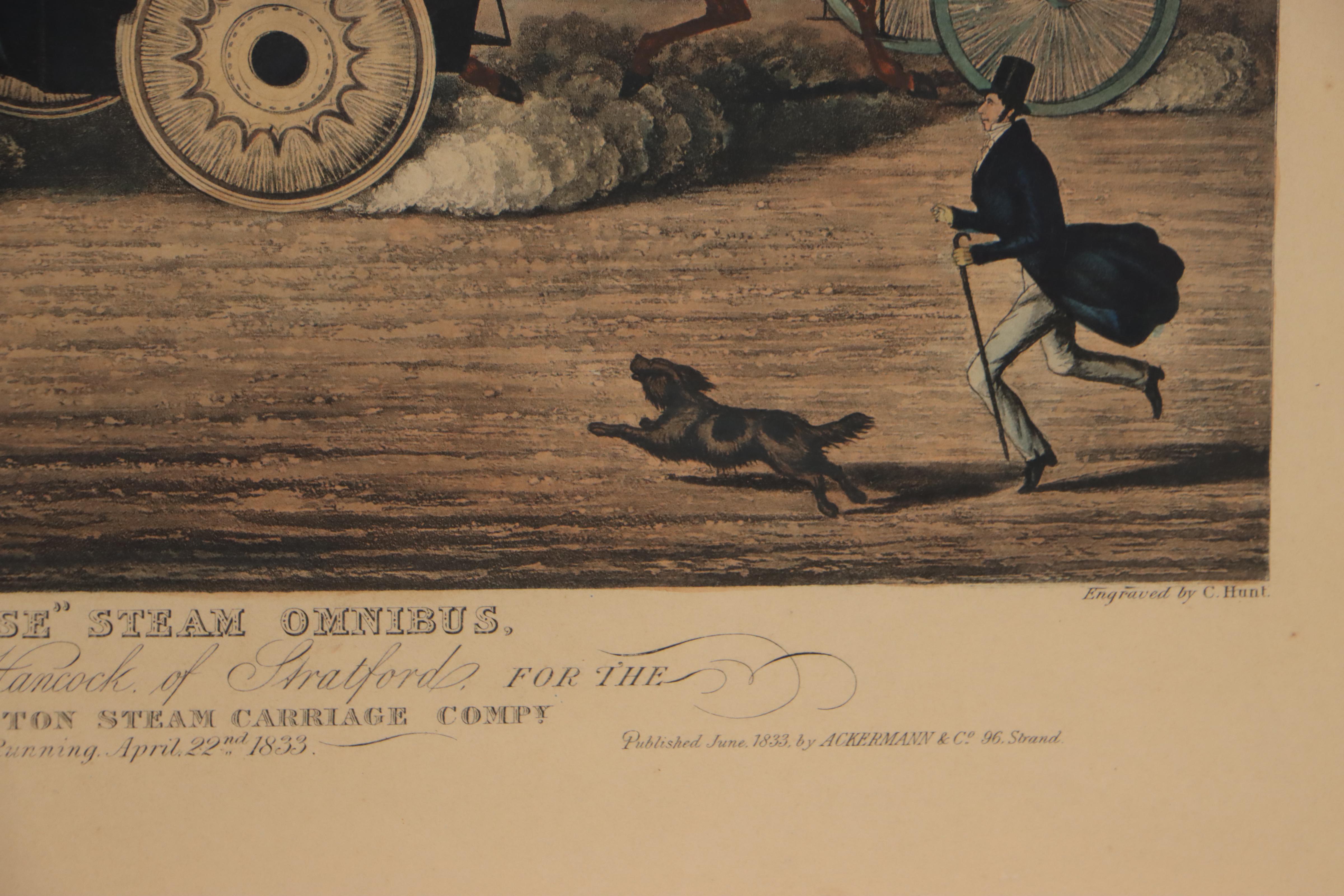 Hand-Colored Engraving "The Enterprise Steam Omnibus"
