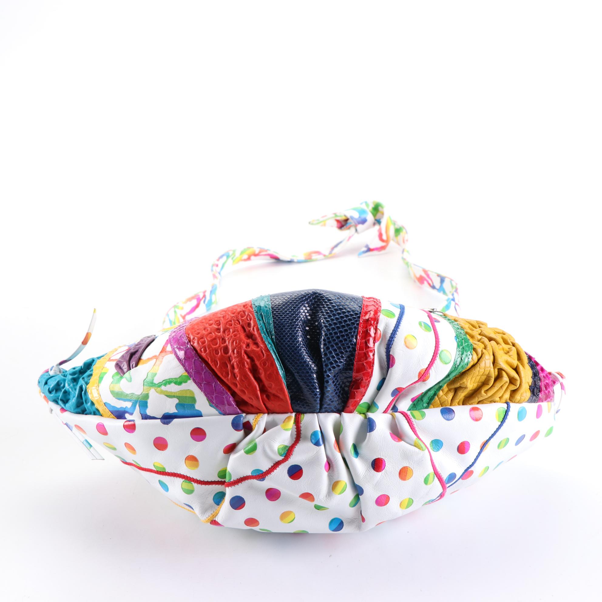 Carlo Fiori and Viva of California Hinge Closure and Zip Leather Shoulder Bags