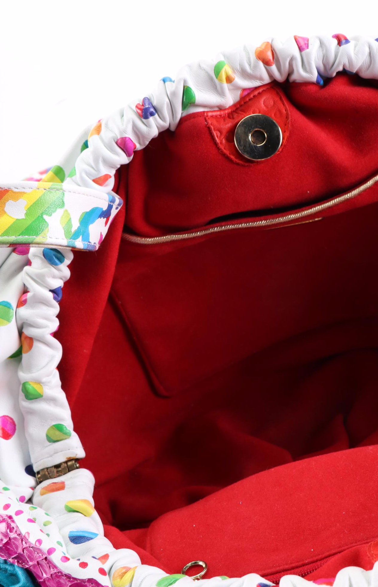 Carlo Fiori and Viva of California Hinge Closure and Zip Leather Shoulder Bags