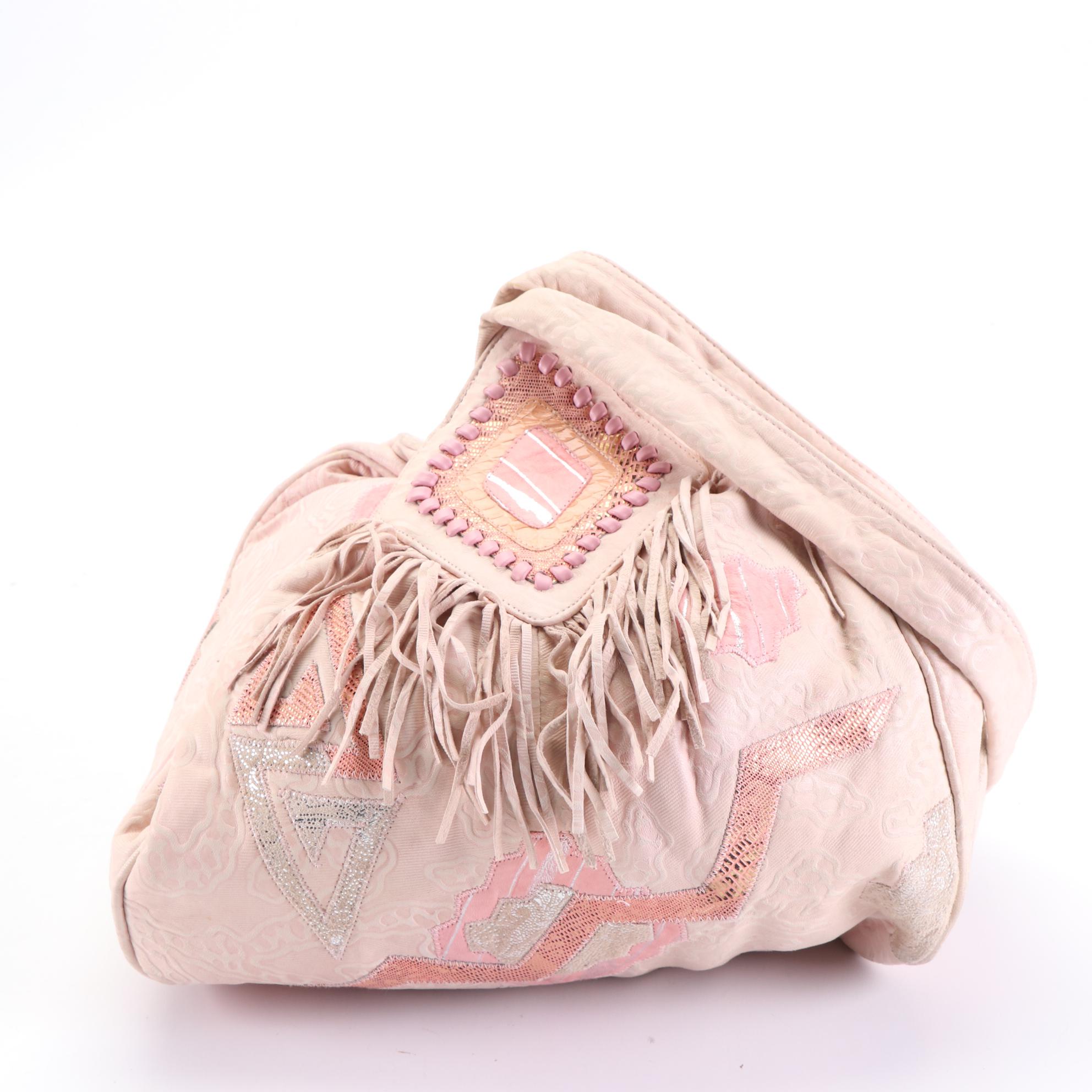 Carlo Fiori and Viva of California Hinge Closure and Zip Leather Shoulder Bags