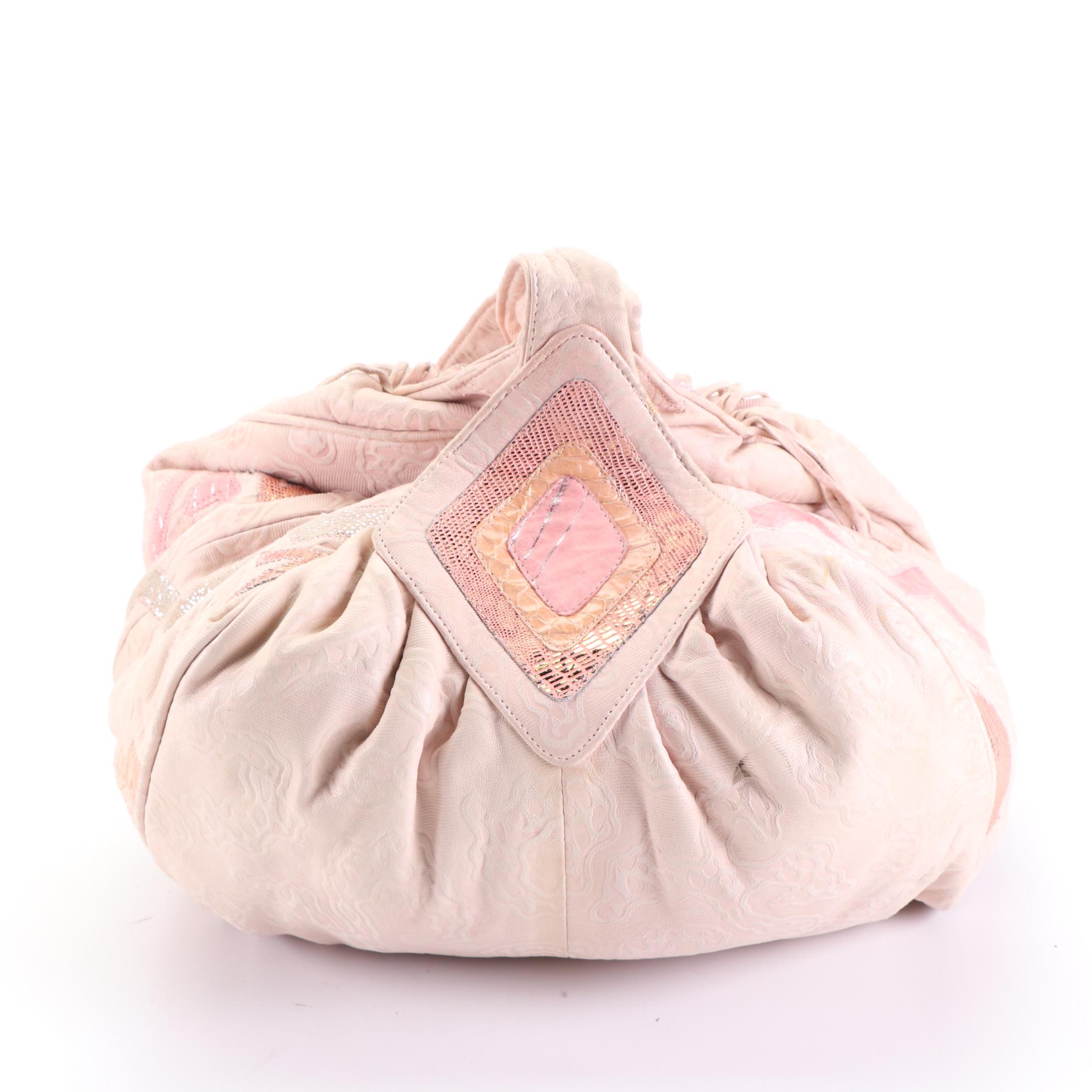 Carlo Fiori and Viva of California Hinge Closure and Zip Leather Shoulder Bags