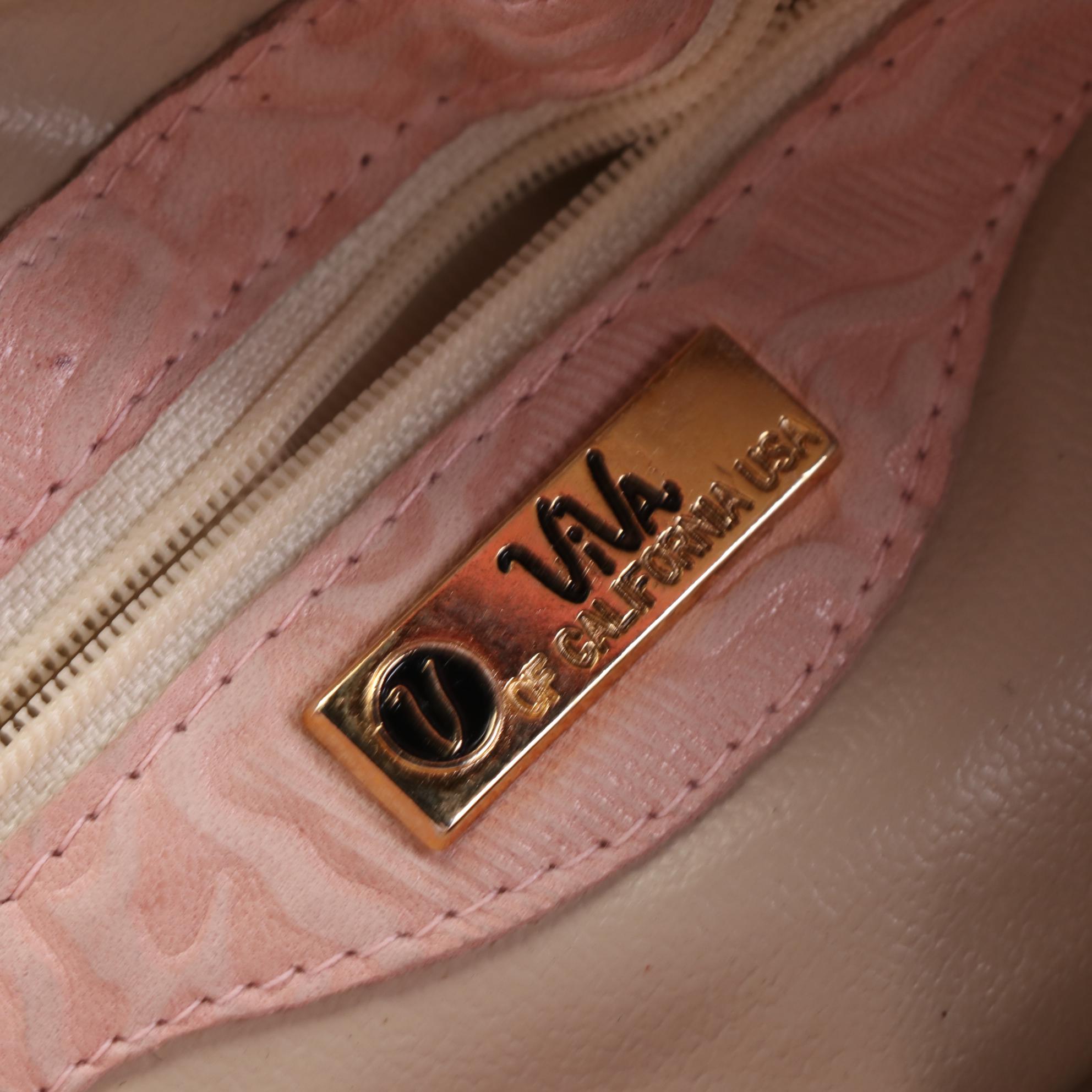 Carlo Fiori and Viva of California Hinge Closure and Zip Leather Shoulder Bags