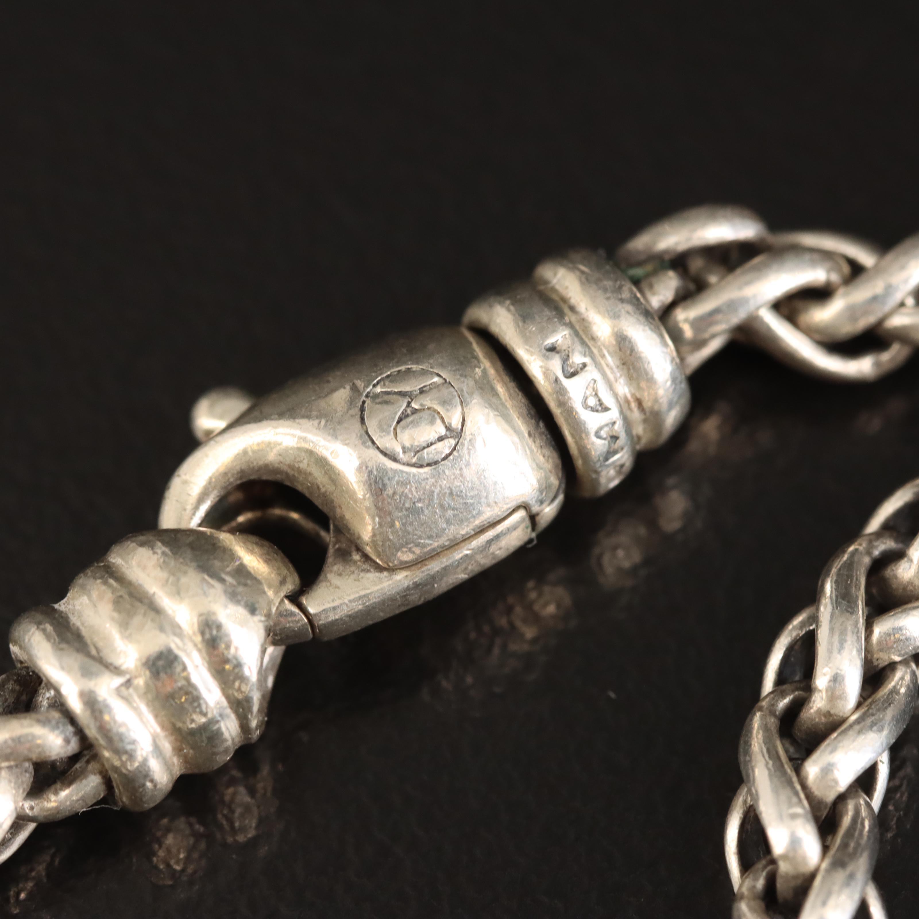 David Yurman Sterling Heart Enhancer Locket Necklace with 18K Accent