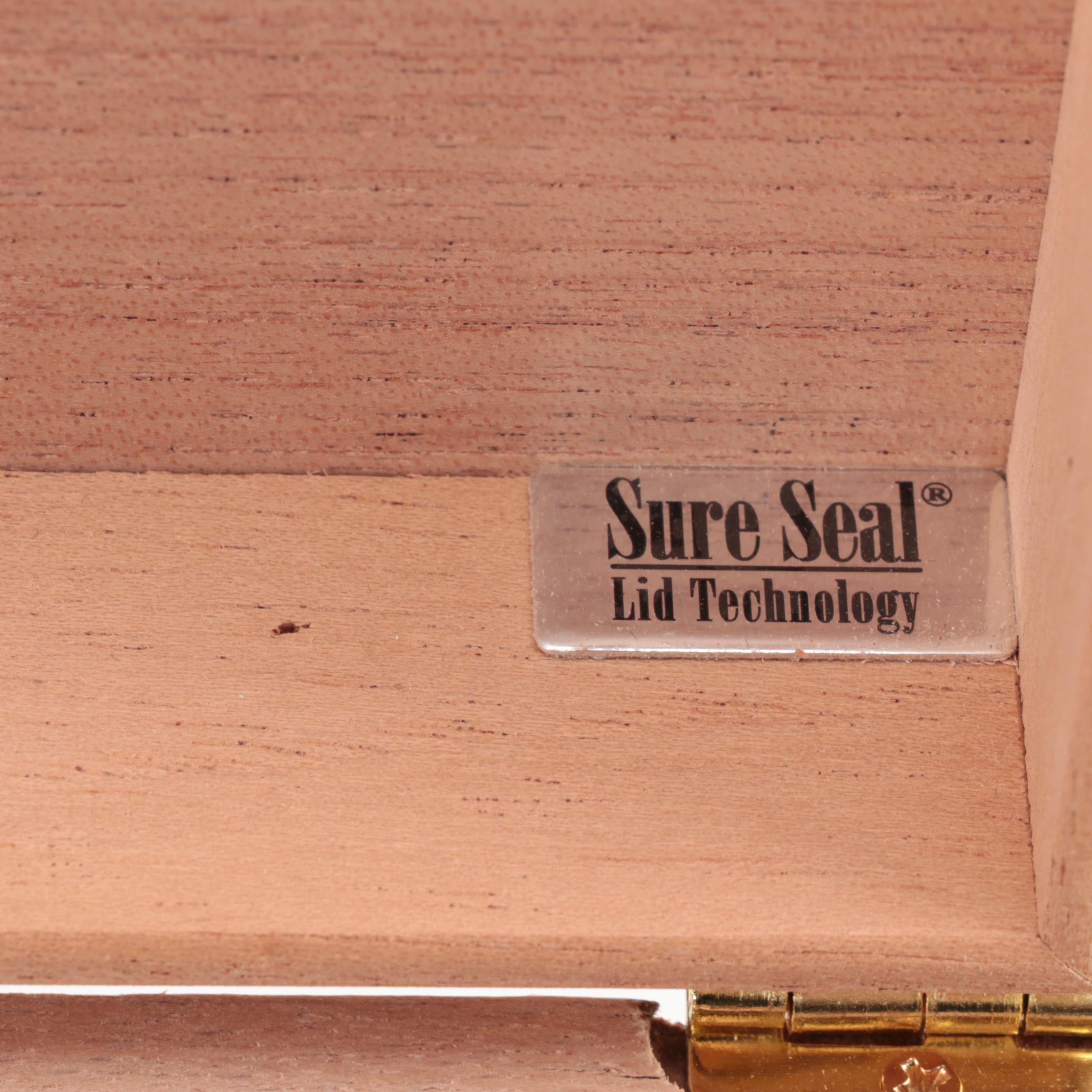 Figured Wood and Cedar Lined Humidor Supreme with Humidifier