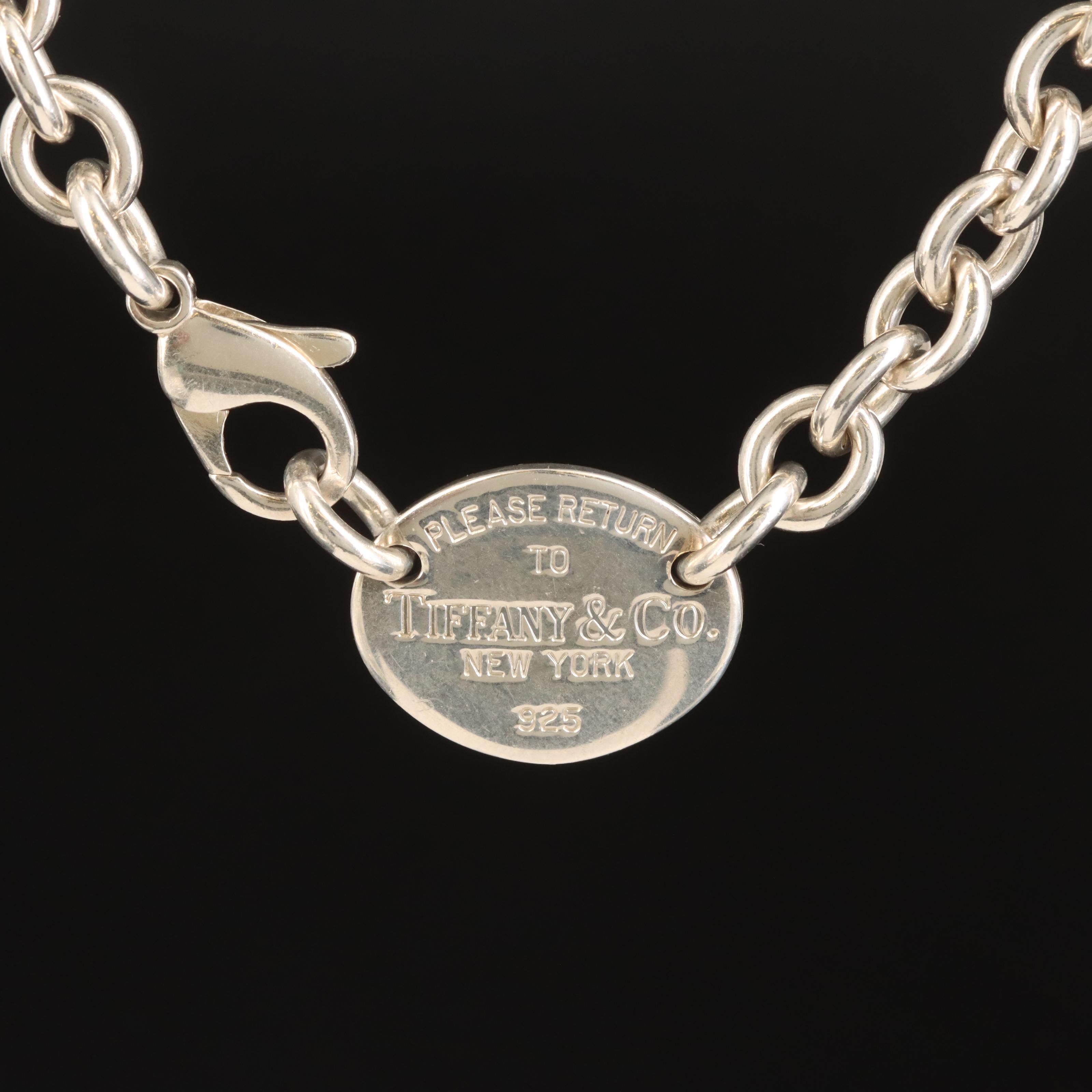 Tiffany & Co. "Return to Tiffany" Sterling Oval Necklace