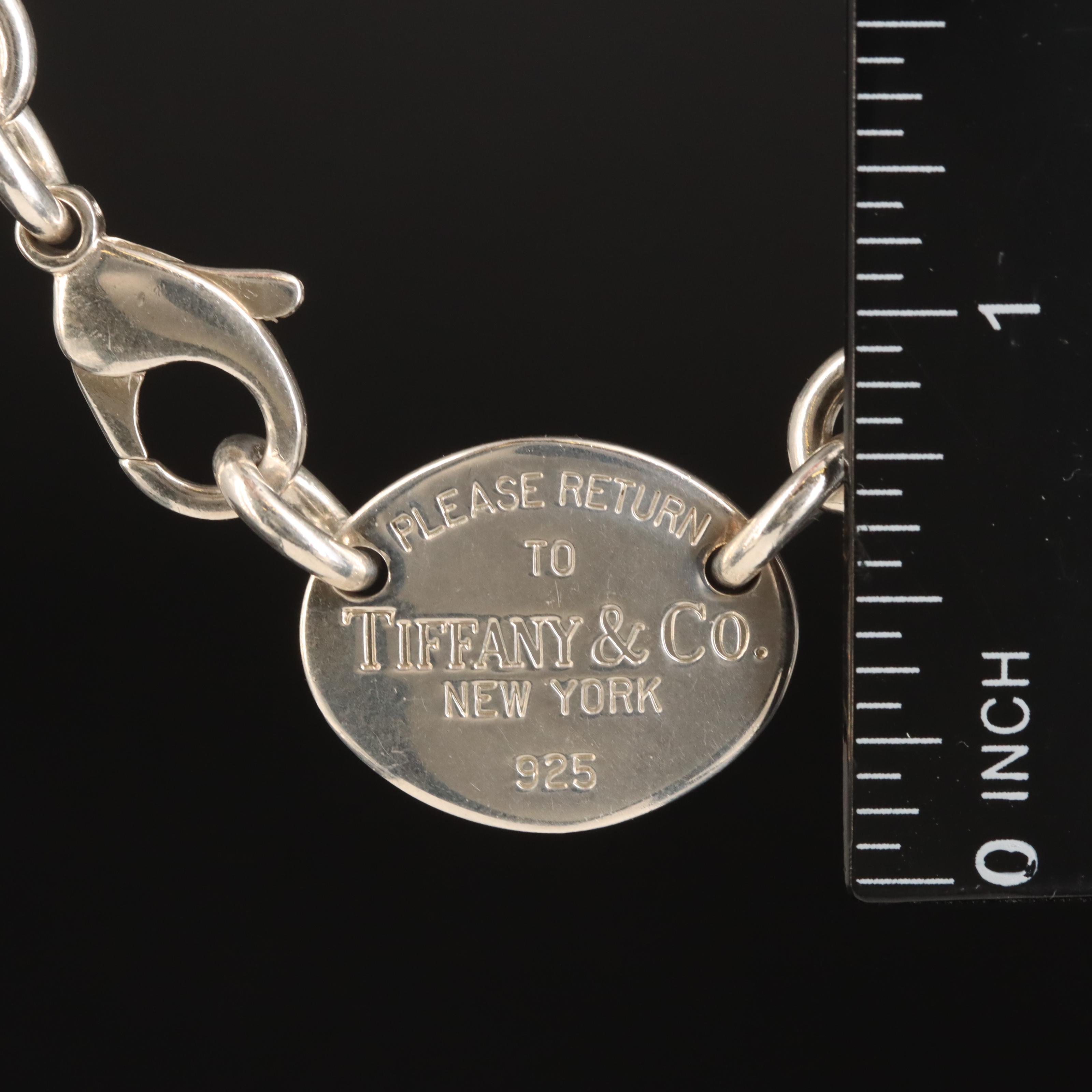 Tiffany & Co. "Return to Tiffany" Sterling Oval Necklace