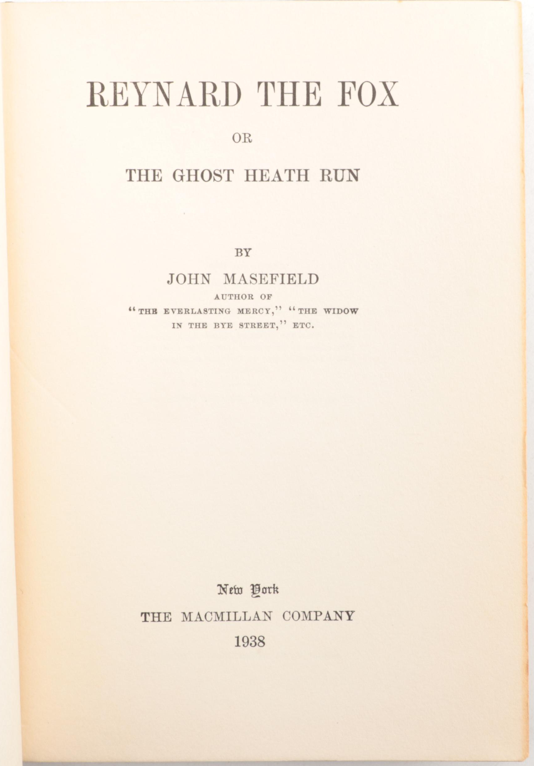 First Edition "Reynard the Fox" by John Masefield and More Books